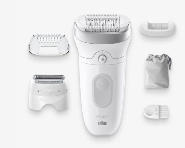 Braun Silk-épil 7 7-041 Epilator för enkel hårborttagningVit/Silver