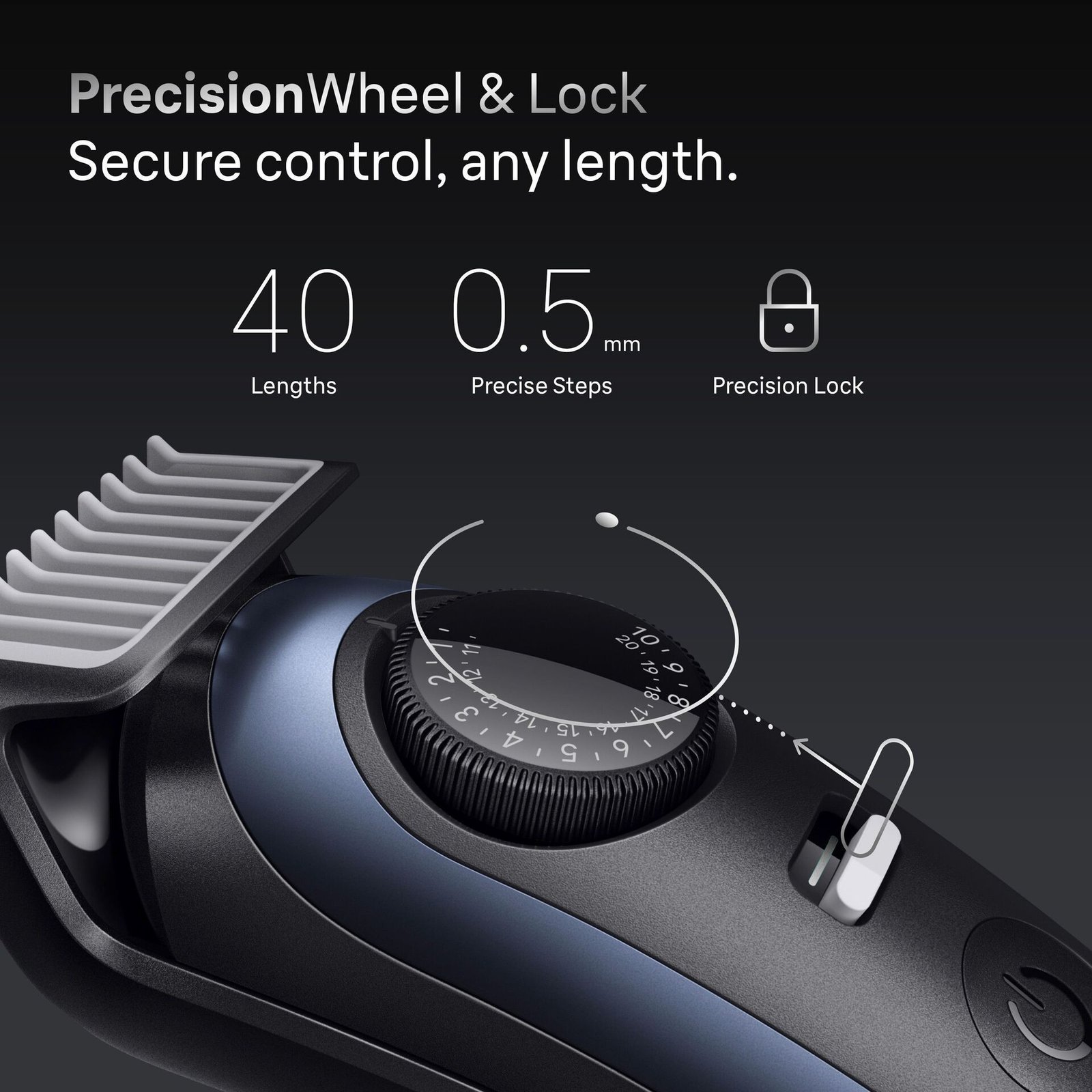 Braun Skäggtrimmer Series 7, +6 Barberverktyg, BT7520, Blå