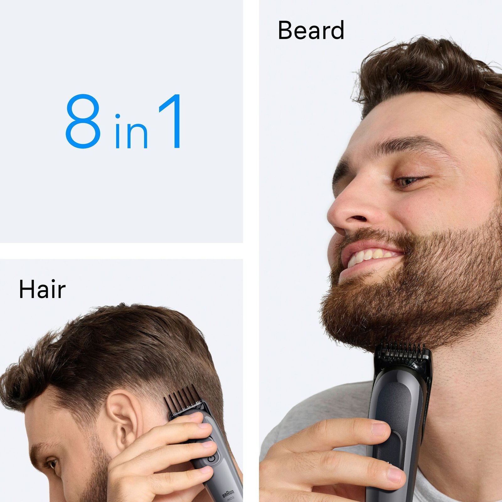 Braun All-in-One Series 3, 8in1 Grooming Kit, AIO3540, Grå