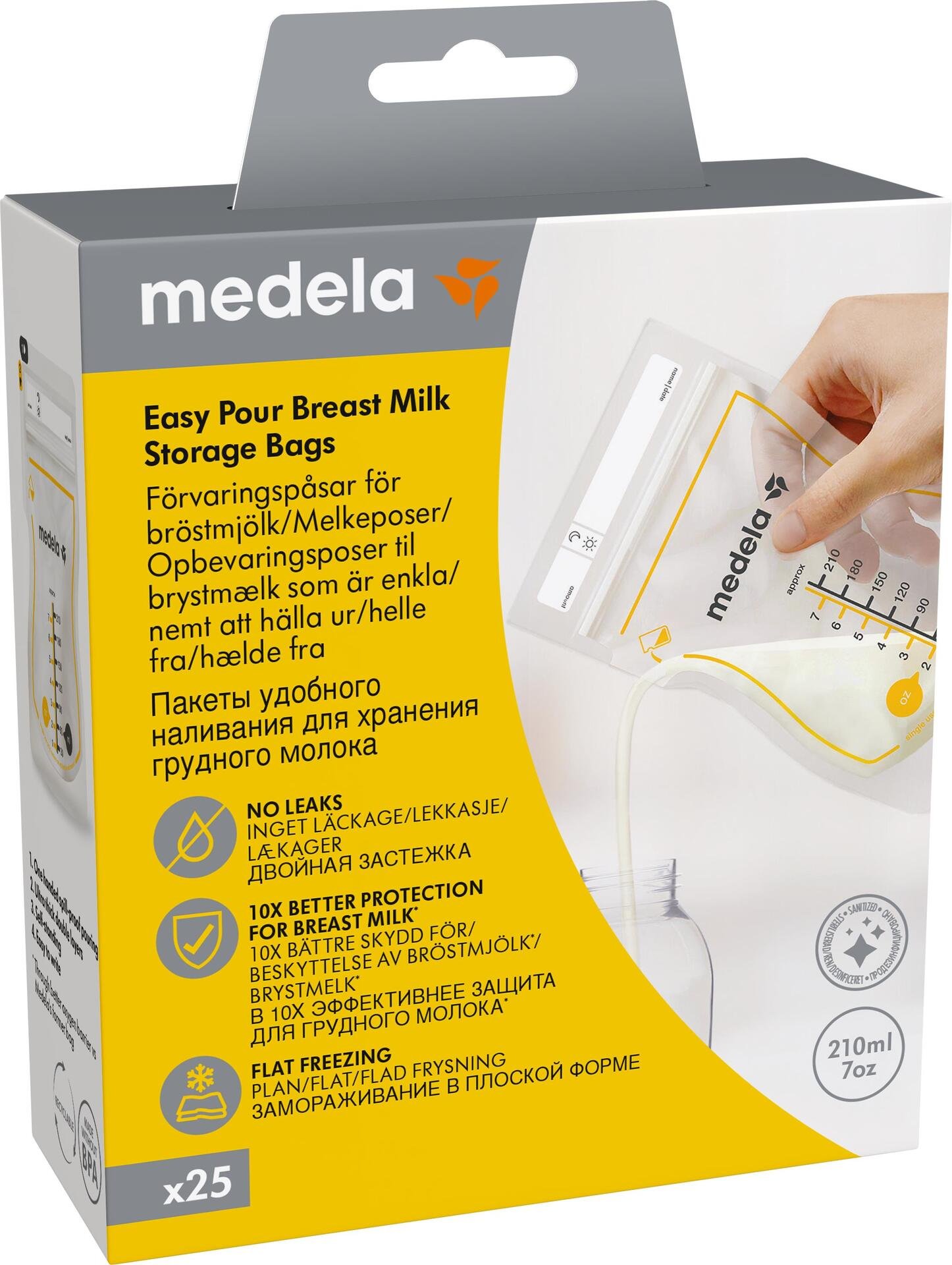 Medela Easy Pour Förvaringspåsar för Bröstmjölk 25 st