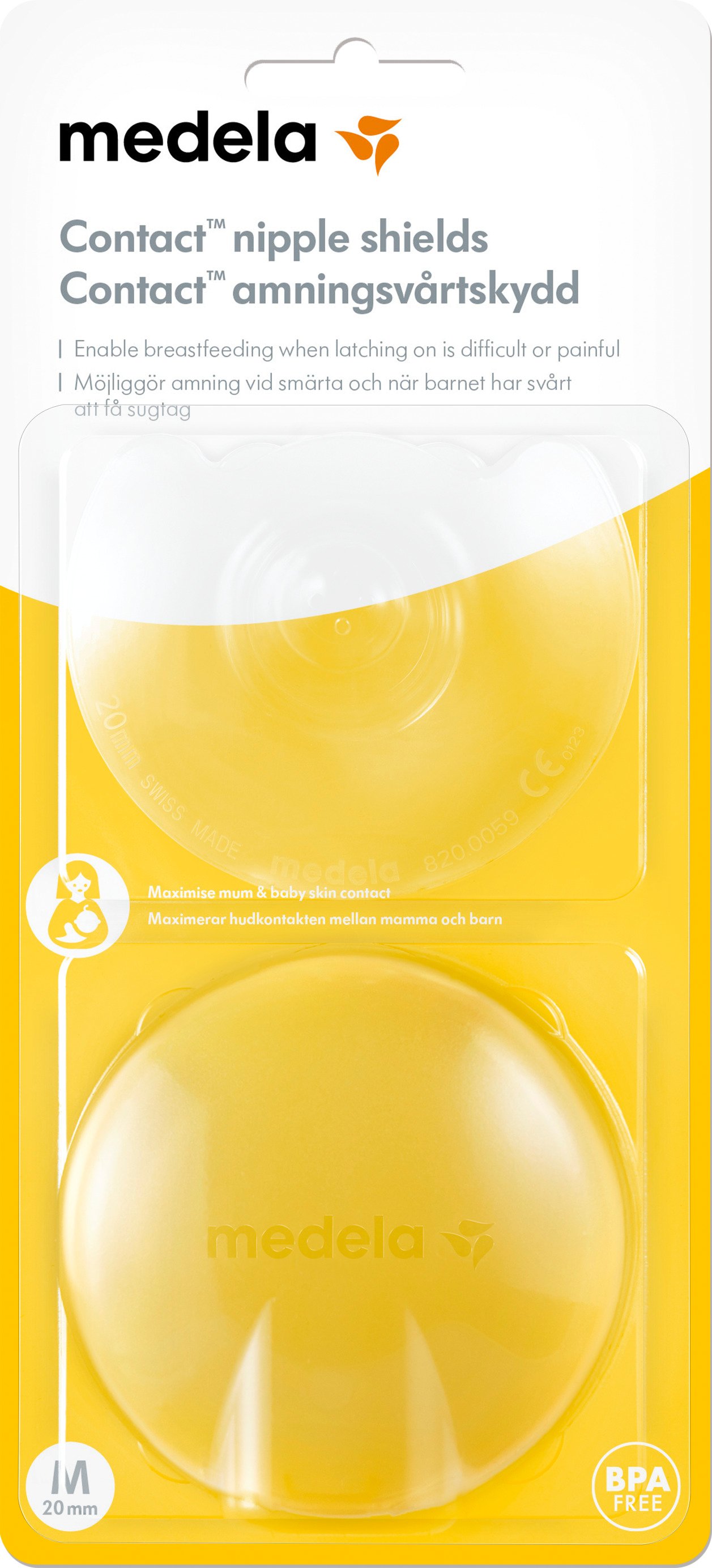Medela Contact Amningsvårtskydd Medium 2 st