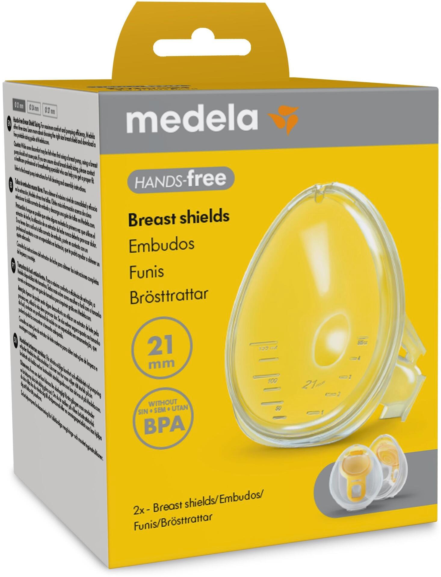 Medela Hands-free Brösttratt 21 mm 2 st