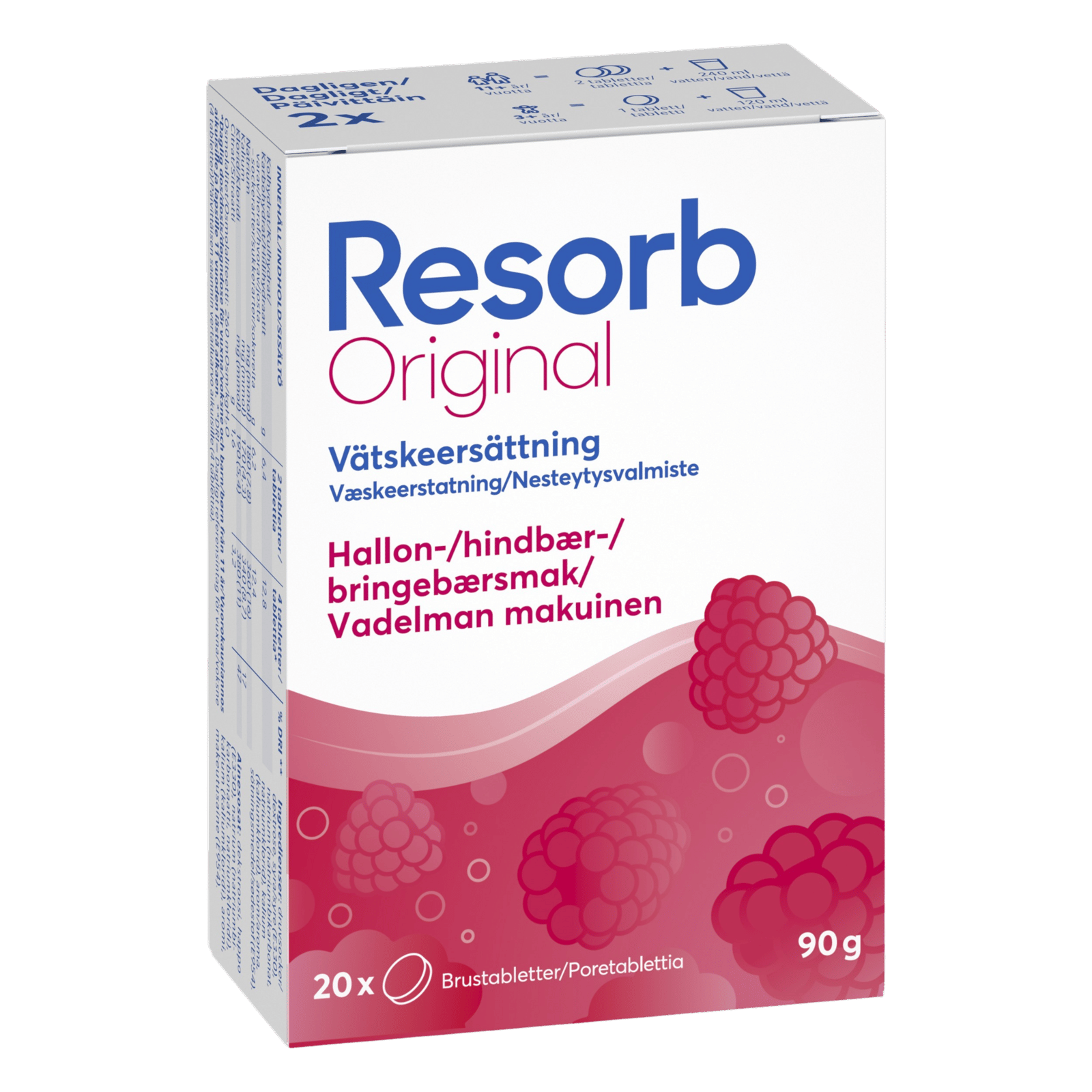 Resorb Vätskeersättning Hallonsmak 90 g