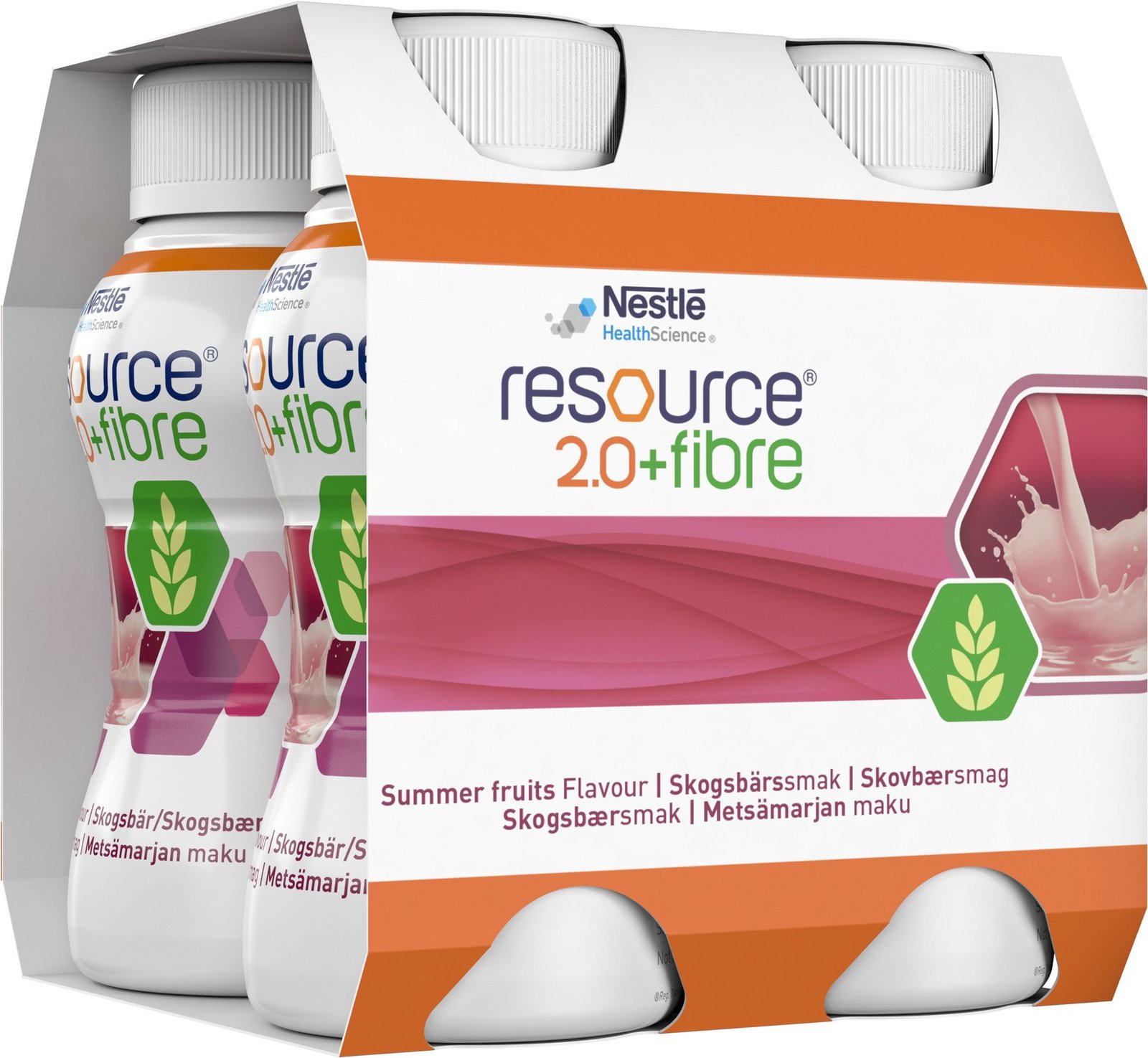 Nestlé Resource 2.0+Fibre Skogsbär 4 x 200 ml