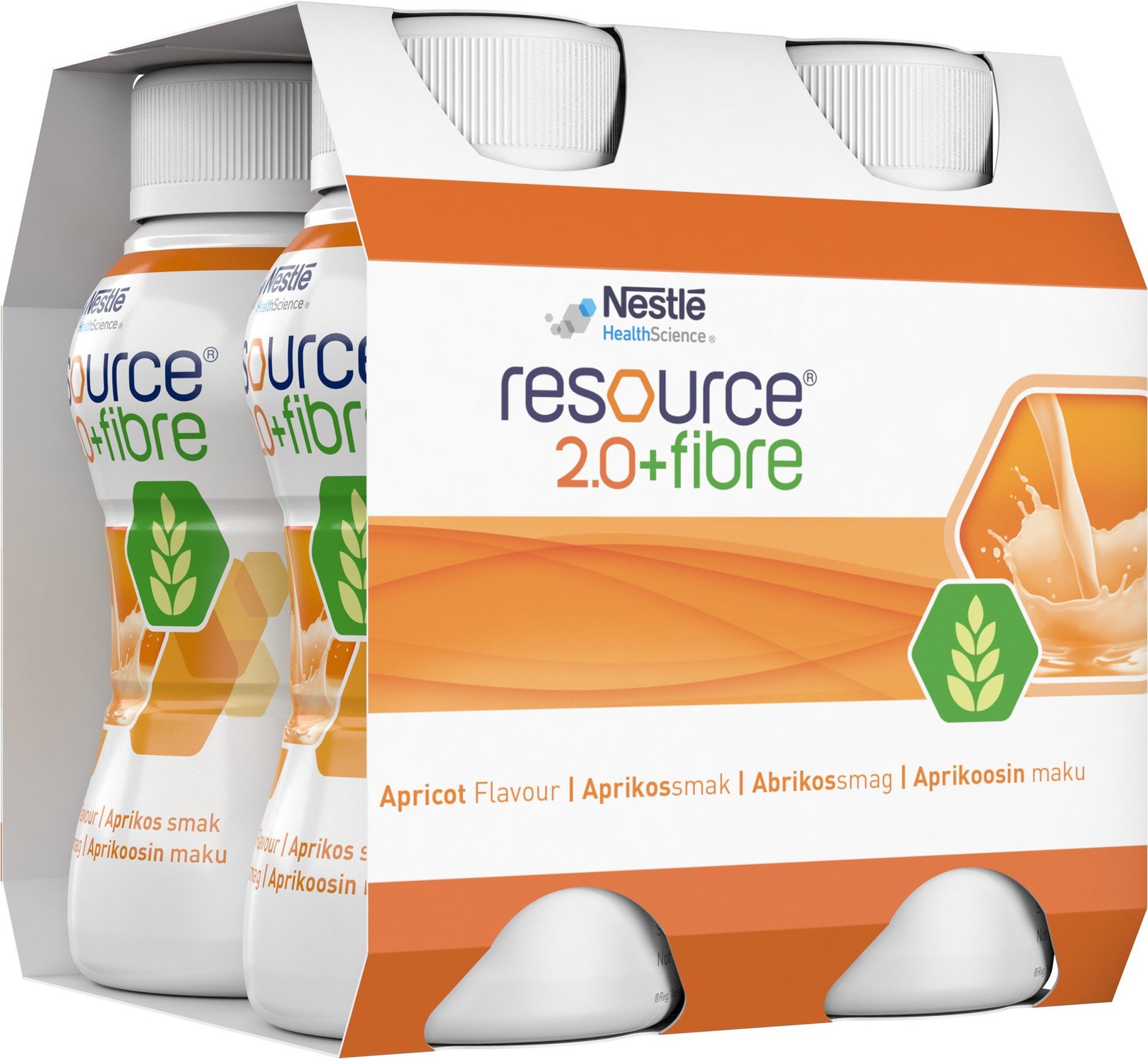 Nestlé Resource 2.0+Fibre Aprikos 4 x 200 ml