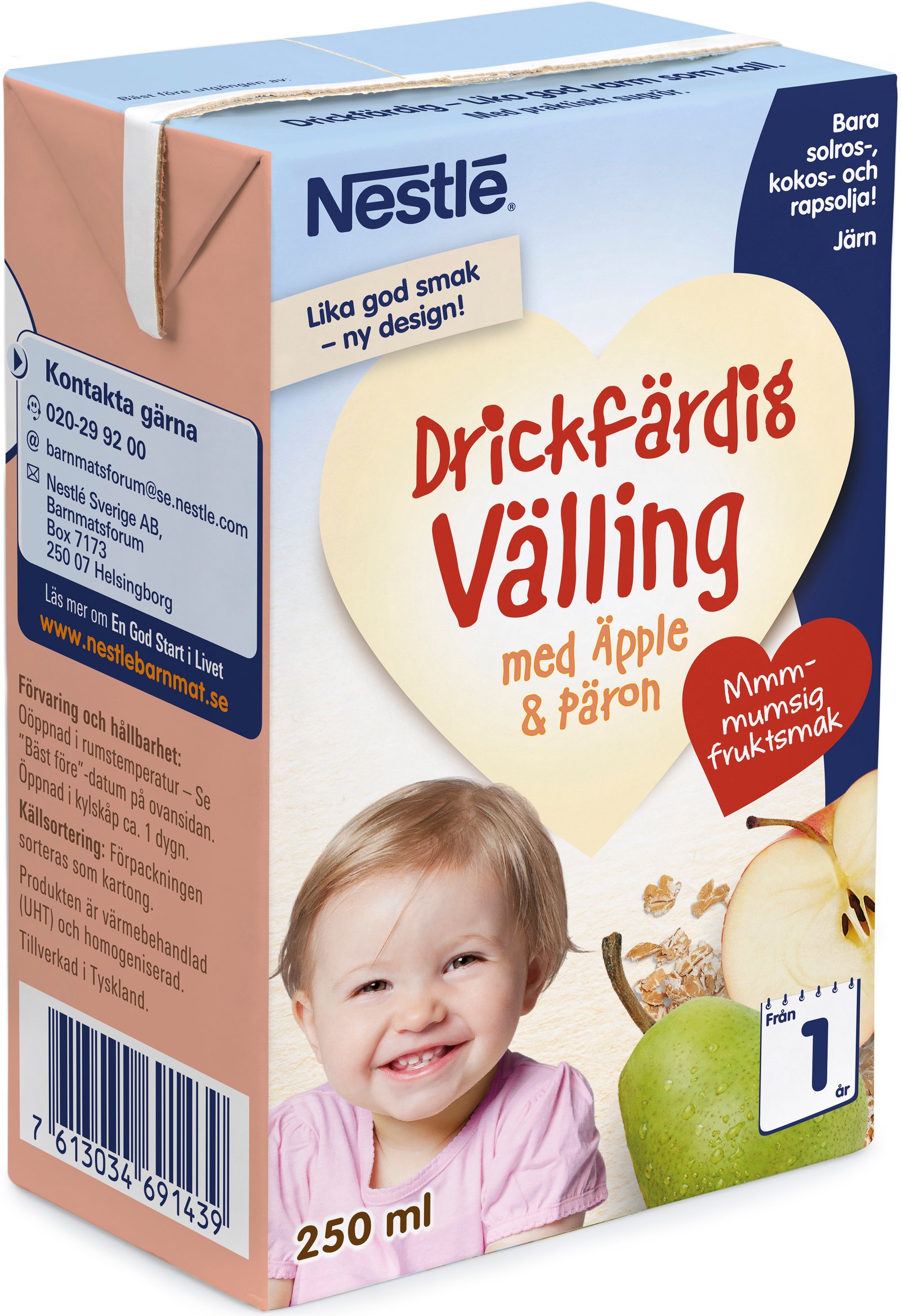 Nestlé Drickfärdig Välling Äpple & Päron 12 månader 250 ml
