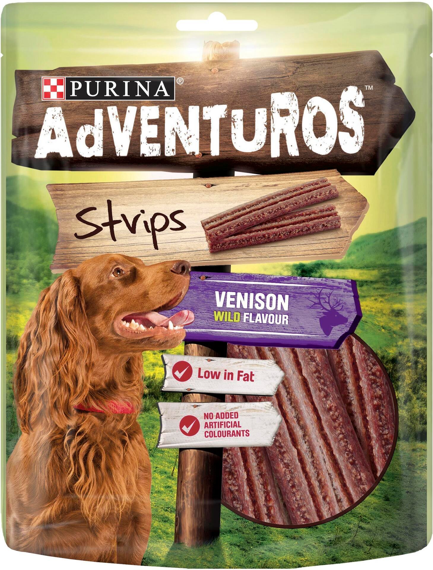 Purina Adventuros Strips Venison Hundgodis 90g