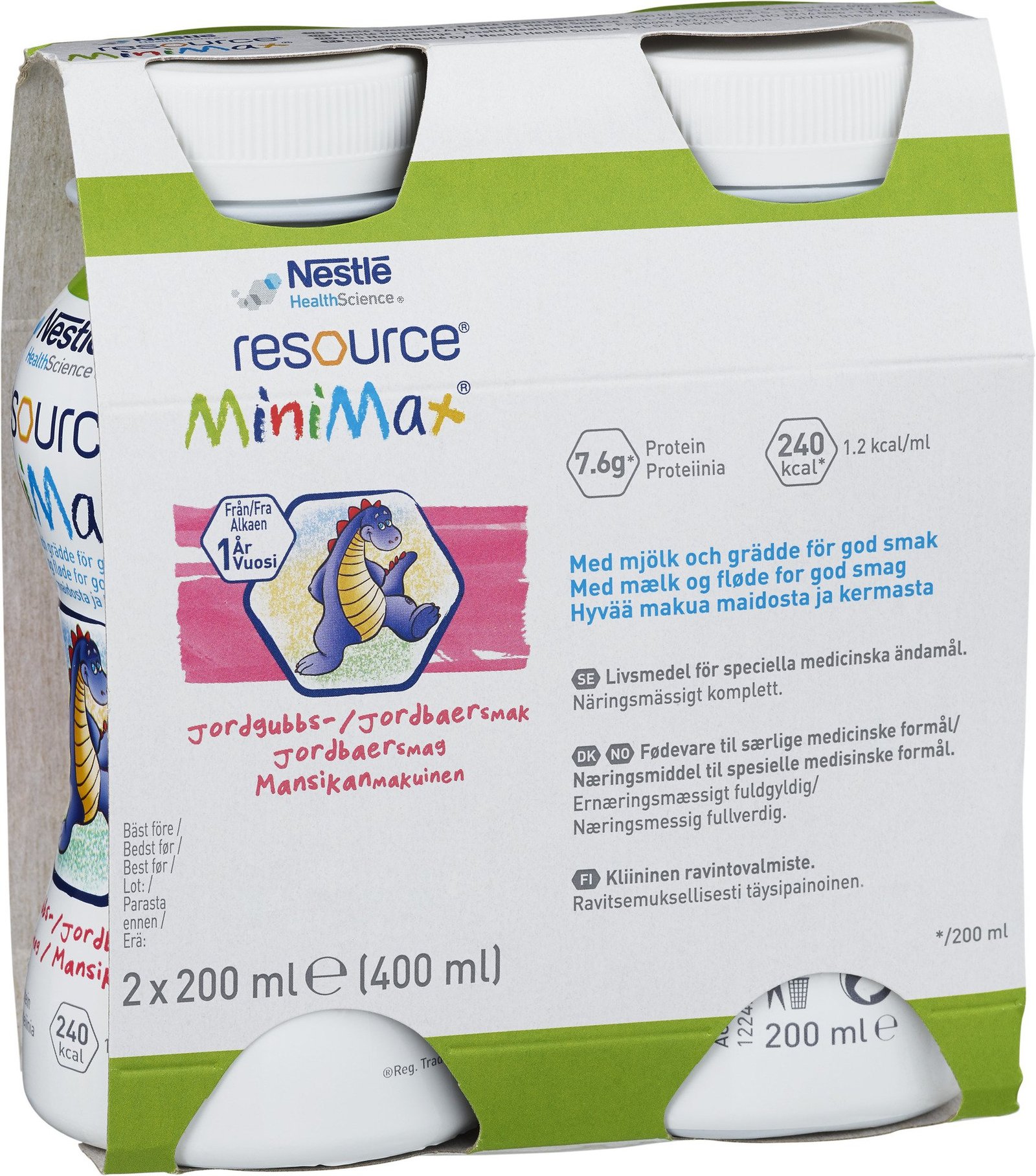 Nestlé Resource MiniMax Jordgubb 2 x 200 ml