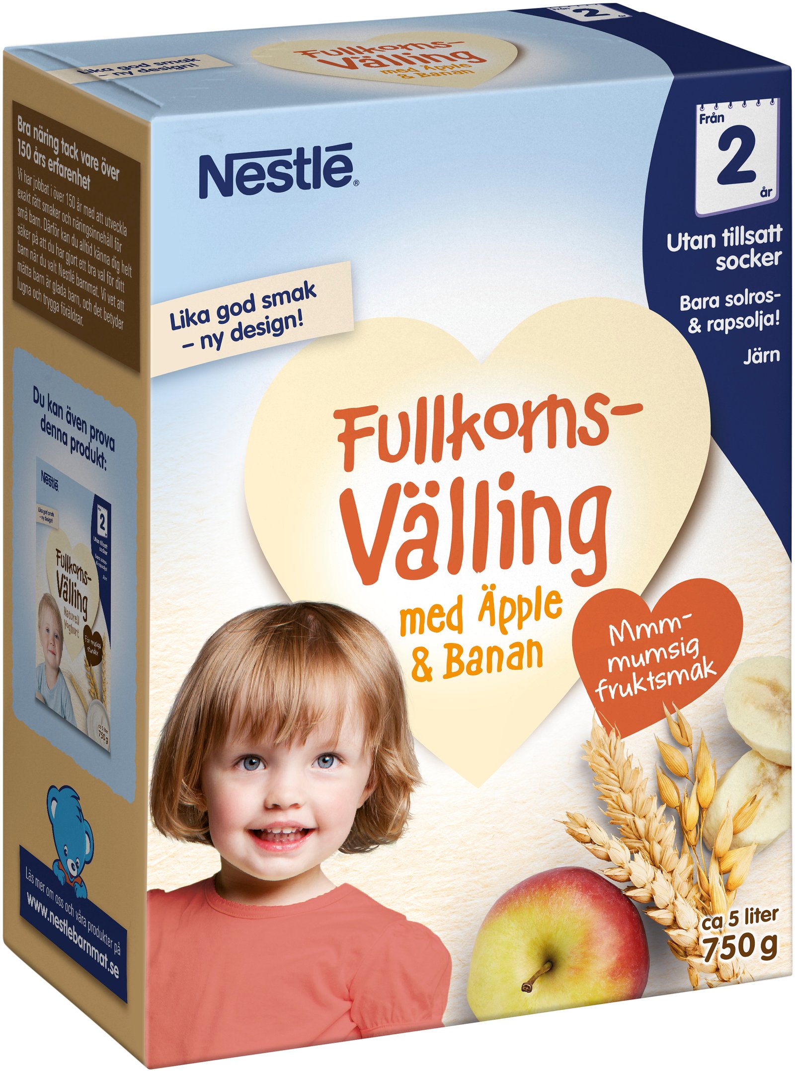Nestlé Fullkornsvälling Äpple & Banan 2 år 750 g