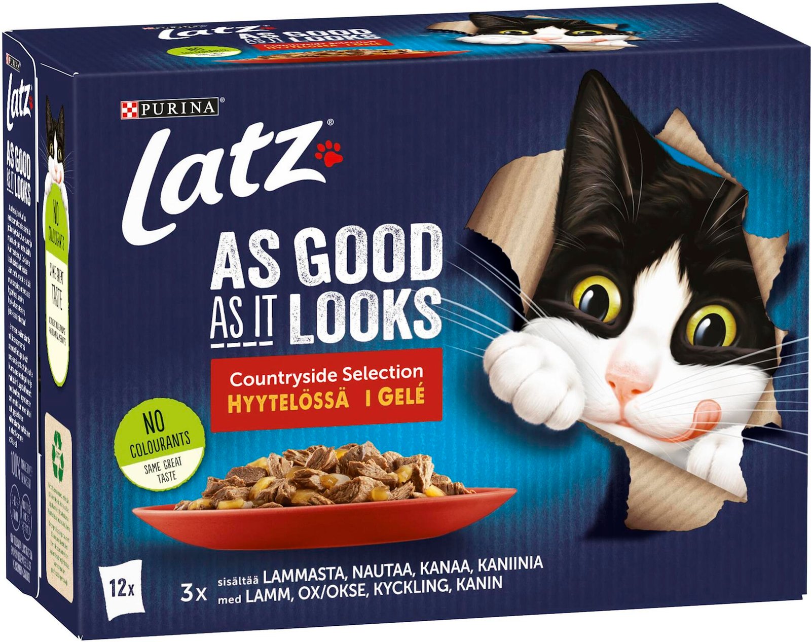 Latz Countryside Selection Lamm, Oxe, Kyckling, Kanin 12 x 85 g