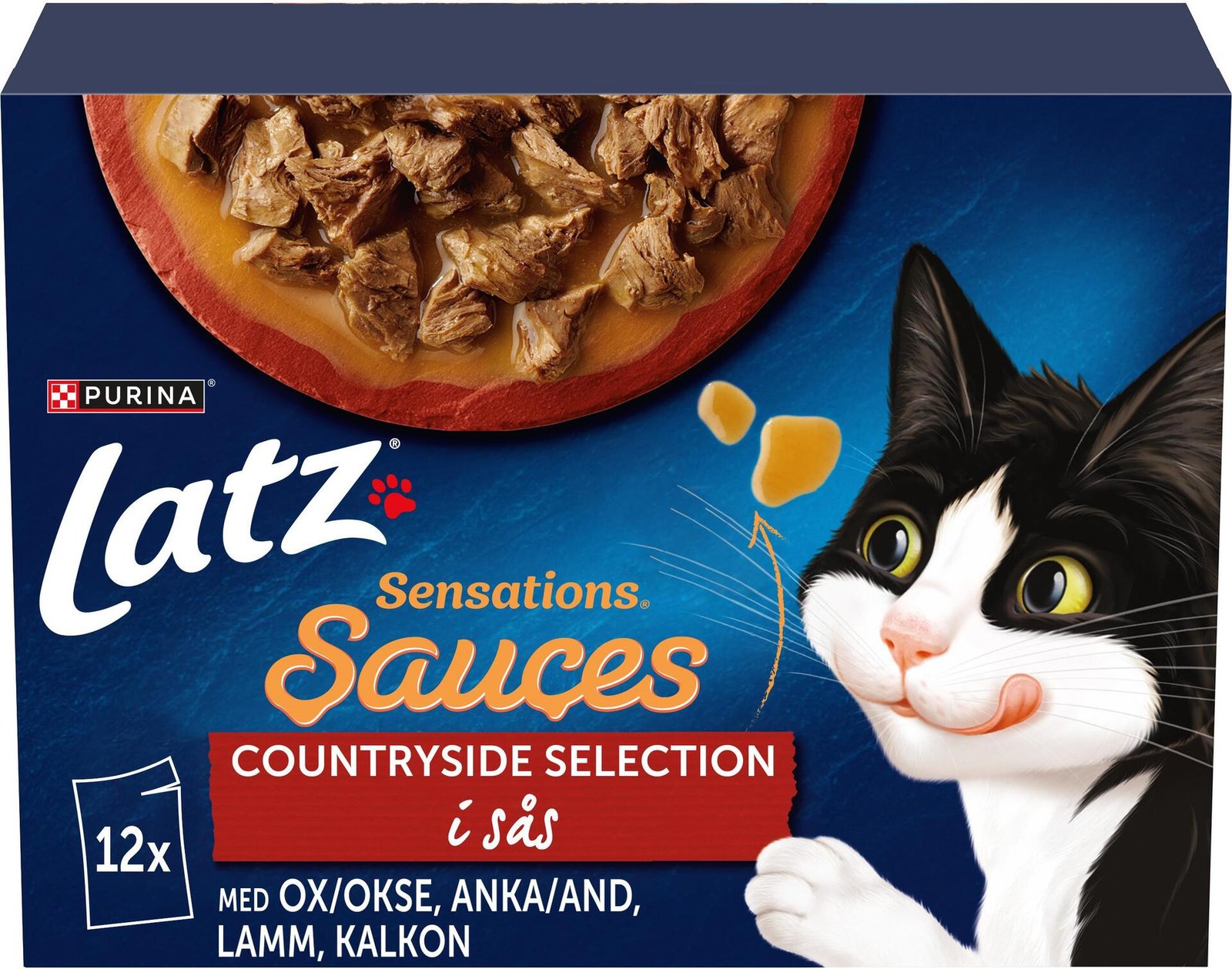 Latz Countryside Selection i sås Oxe, Anka, Lamm, Kalkon 12 x 85 g