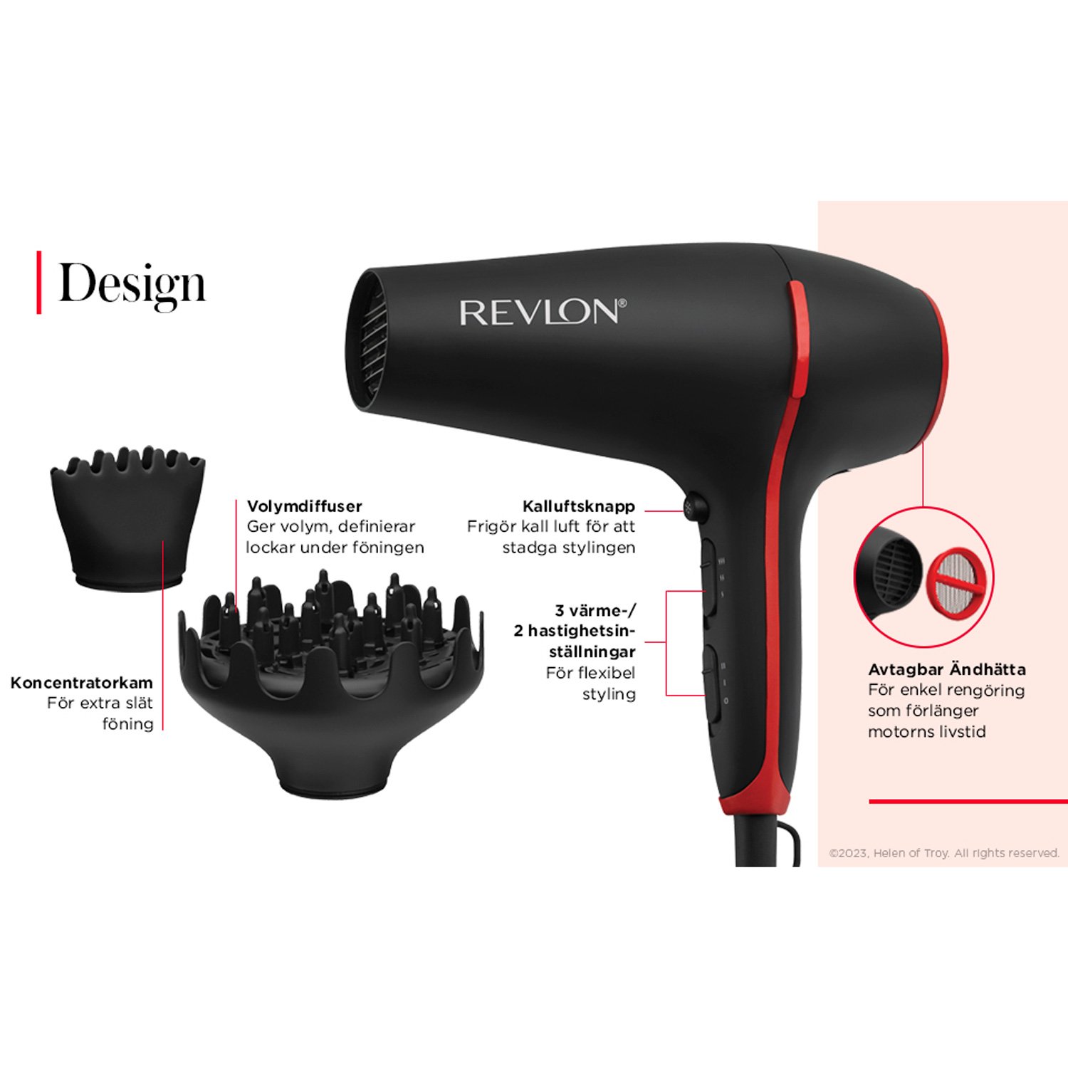REVLON Hårfön Smoothstay RVDR5317 1 st