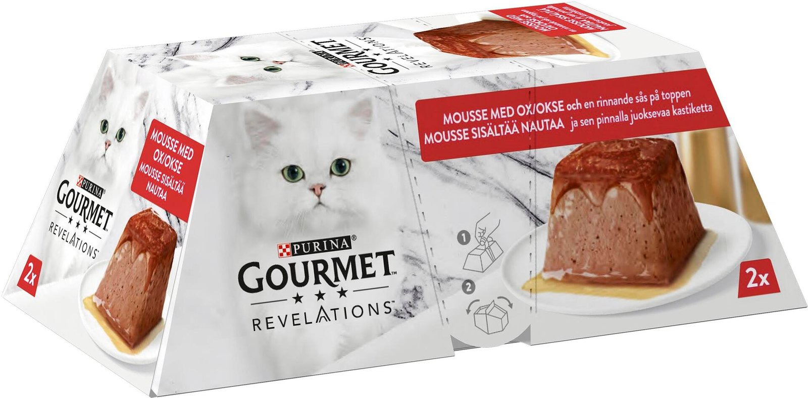 Purina Gourmet Revelations Kattmat Mousse Oxe 2 x 57 g