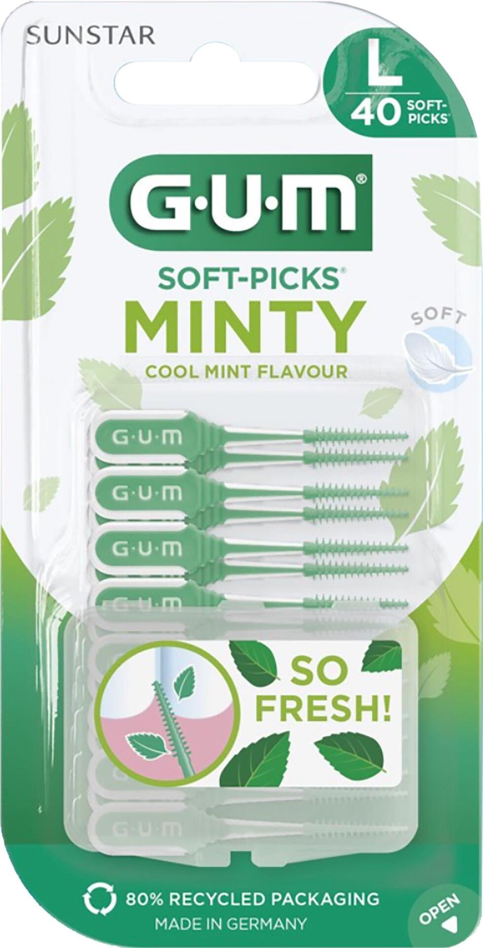 GUM Soft-Picks Comfort Flex L Mint 40 st