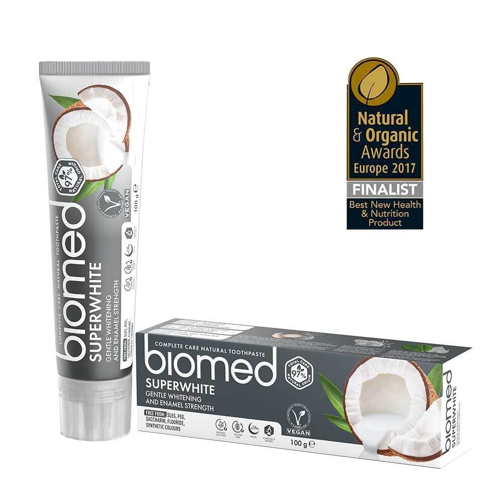 Biomed Superwhite Tandkräm Hydroxiapatit 100g