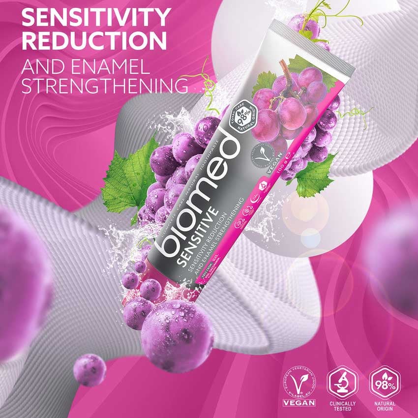 Biomed Sensitive Tandkräm Hydroxiapatit 100g
