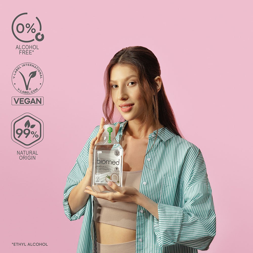 Biomed Natural Whitening Munskölj 500 ml