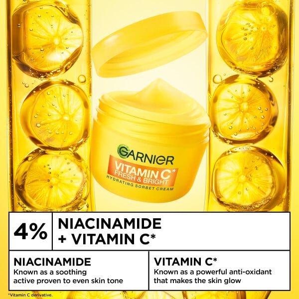 Garnier Vitamin C* Fresh & Bright Hydrating Sorbet Cream 85 ml