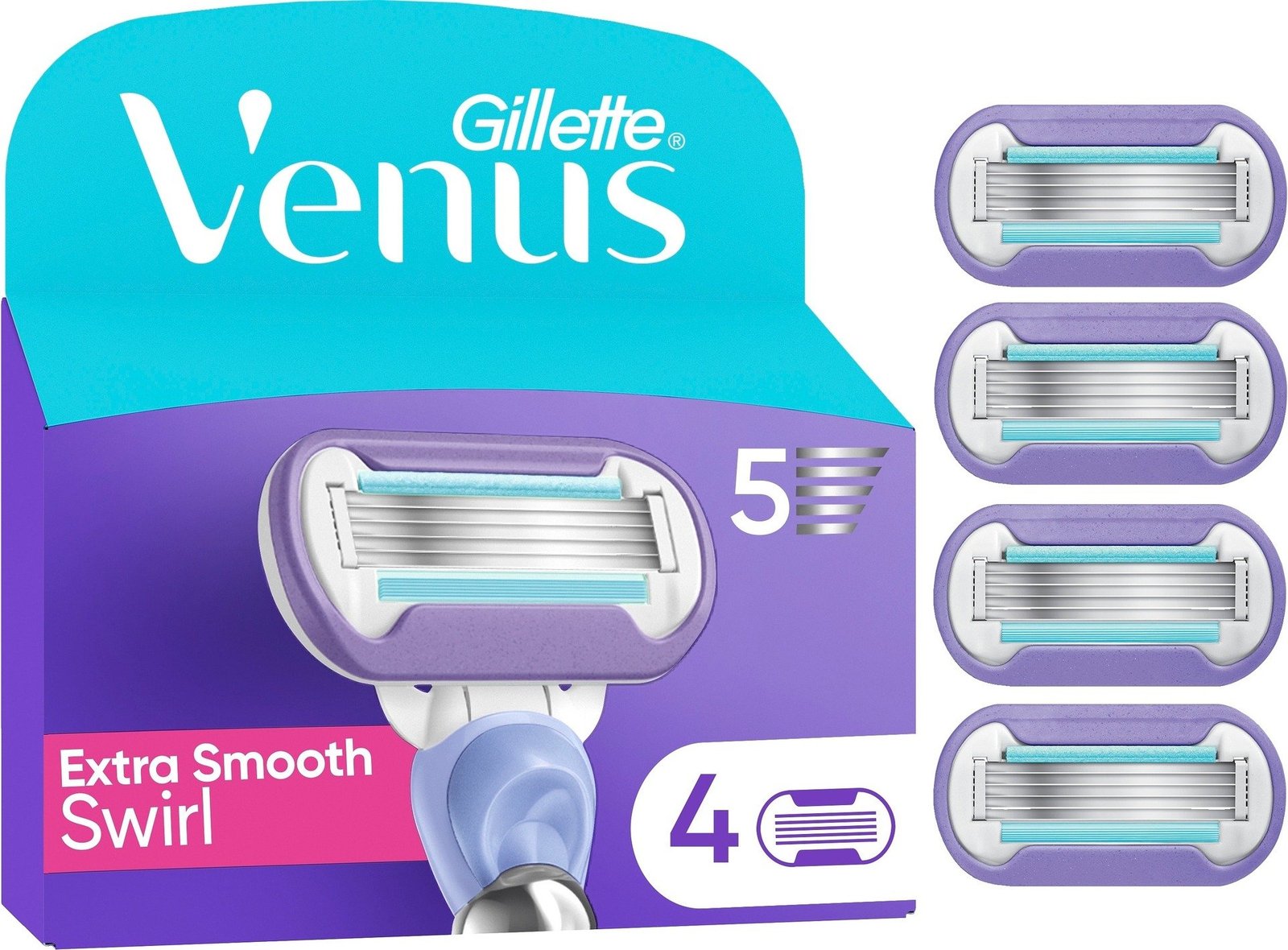 Gillette Venus Extra Smooth Swirl Rakblad 4 st