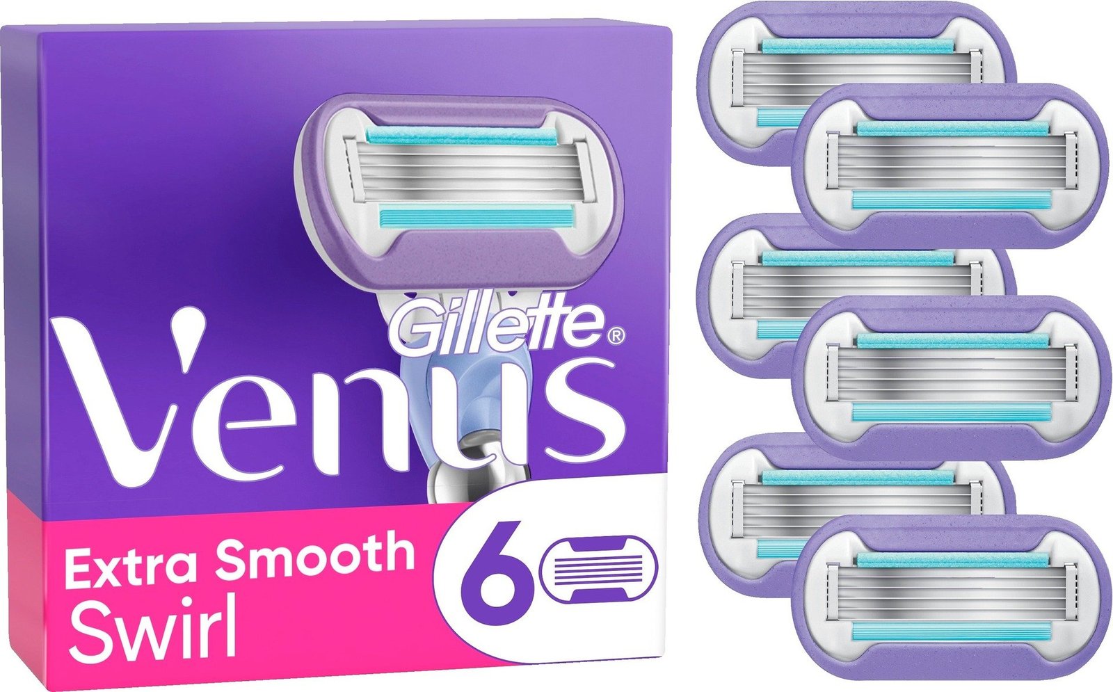 Gillette Venus Extra Smooth Swirl Rakblad 6 st