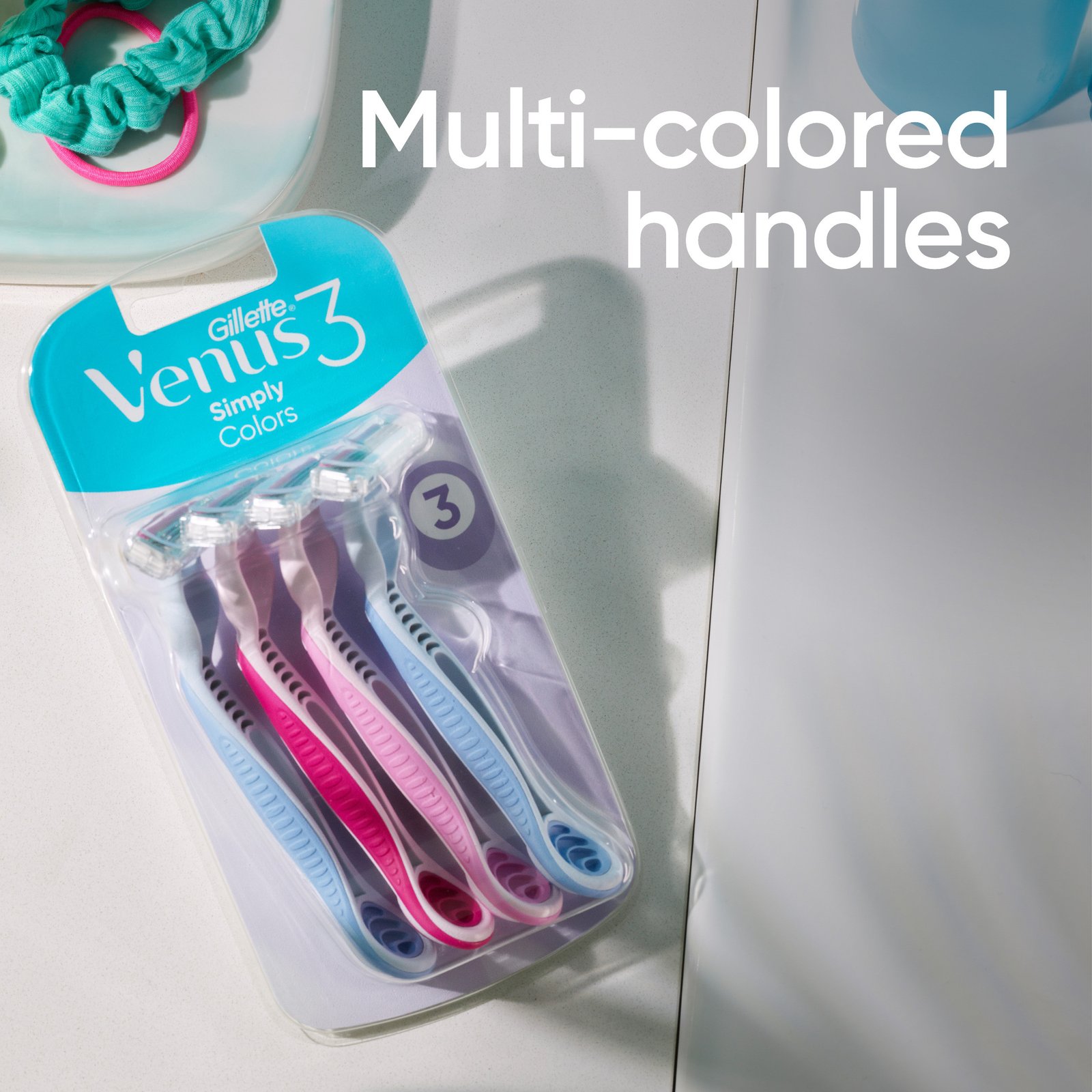 Gillette Venus 3 Colors Engångsrakhyvlar 4 st