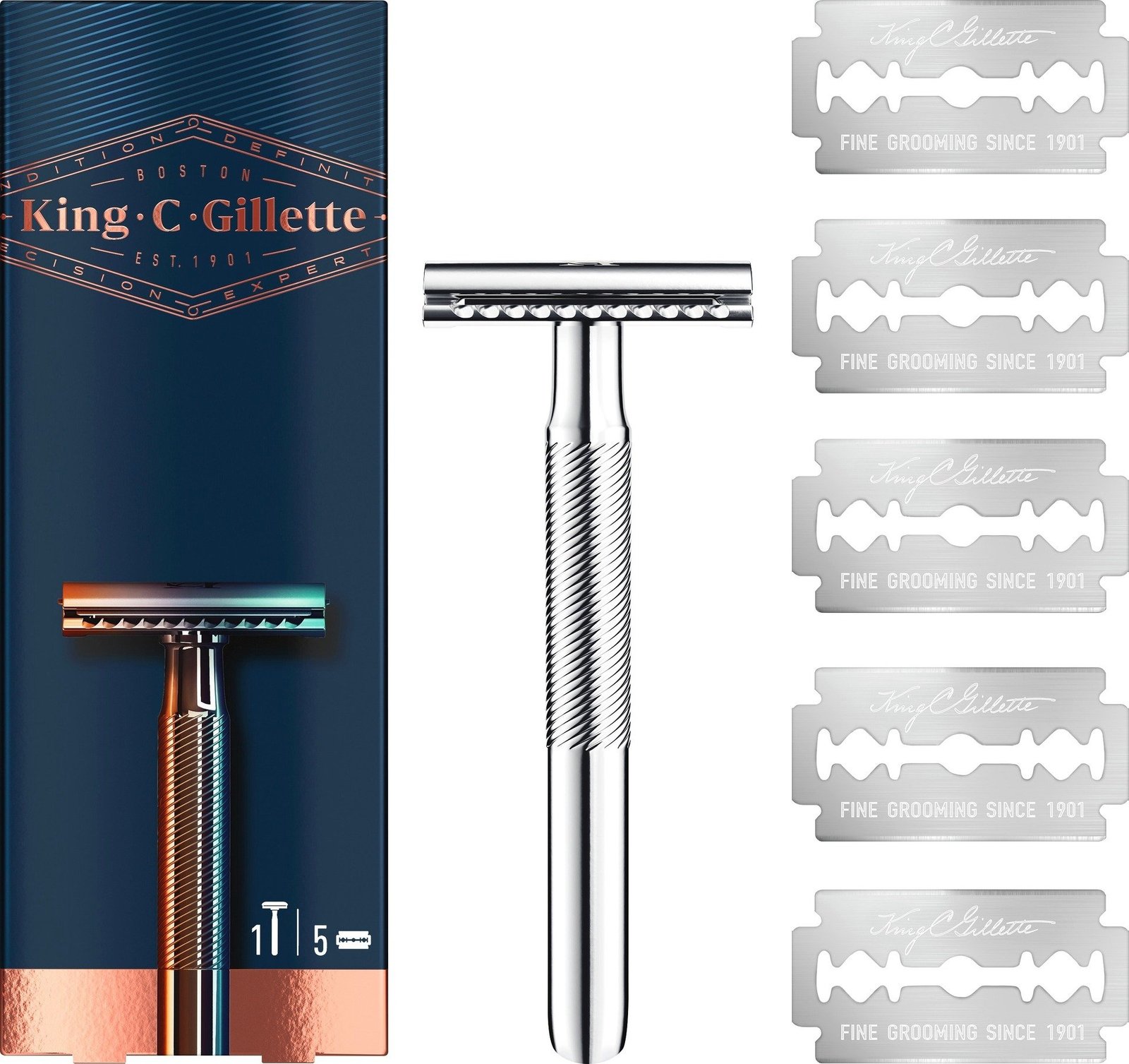 King C. Gillette Dubbeleggad Säkerhetshyvel 1 st