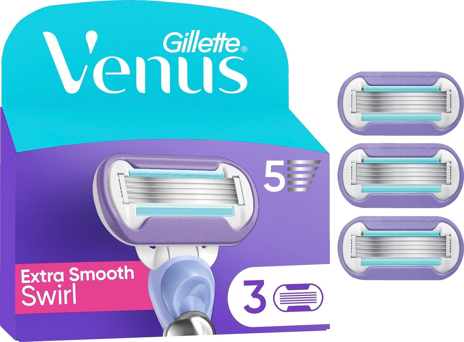 Gillette Venus Extra Smooth Swirl Rakblad 3 st