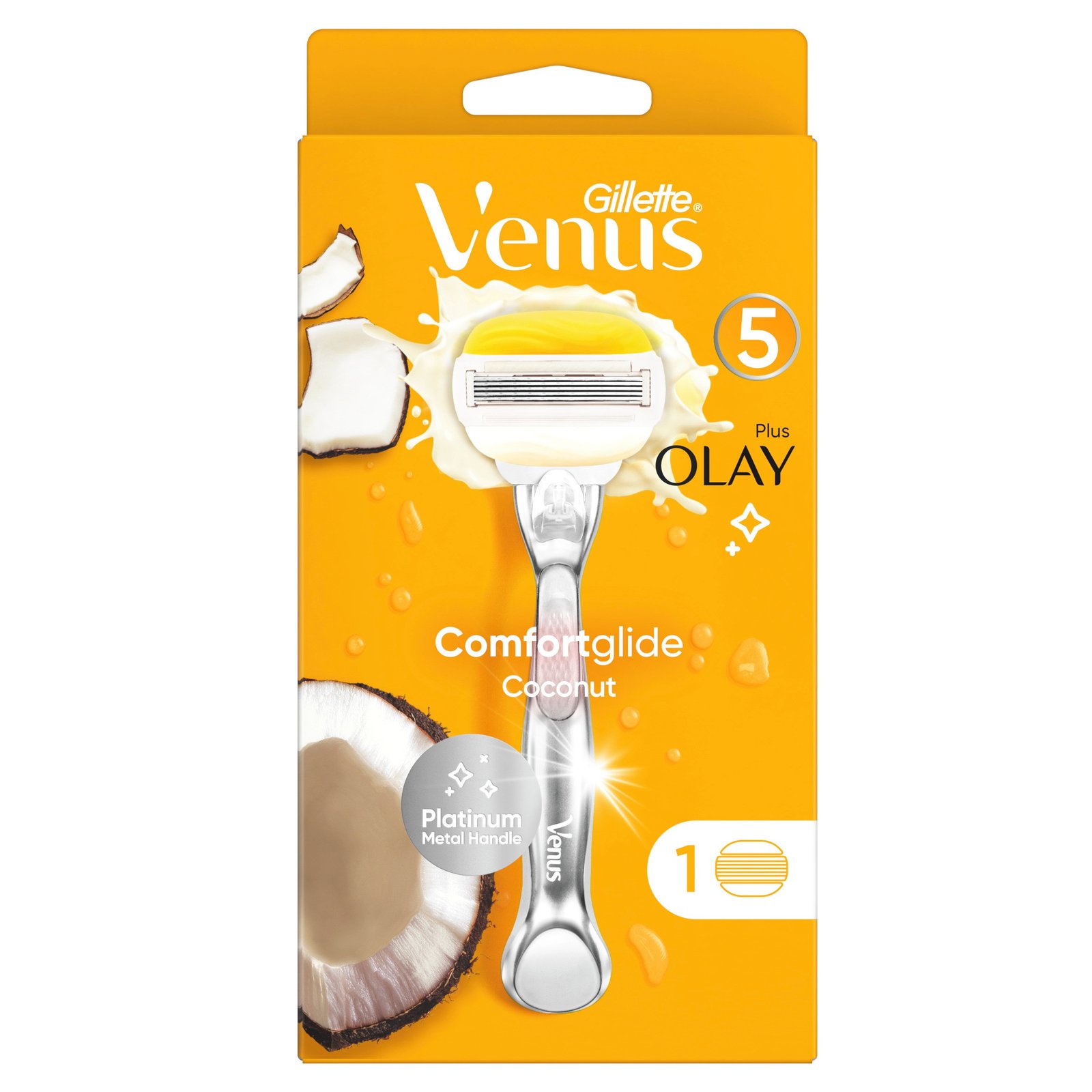 Gillette Venus Pro ComfortGlide Coconut & Olay Rakhyvel med 1 st rakblad & duschhållare