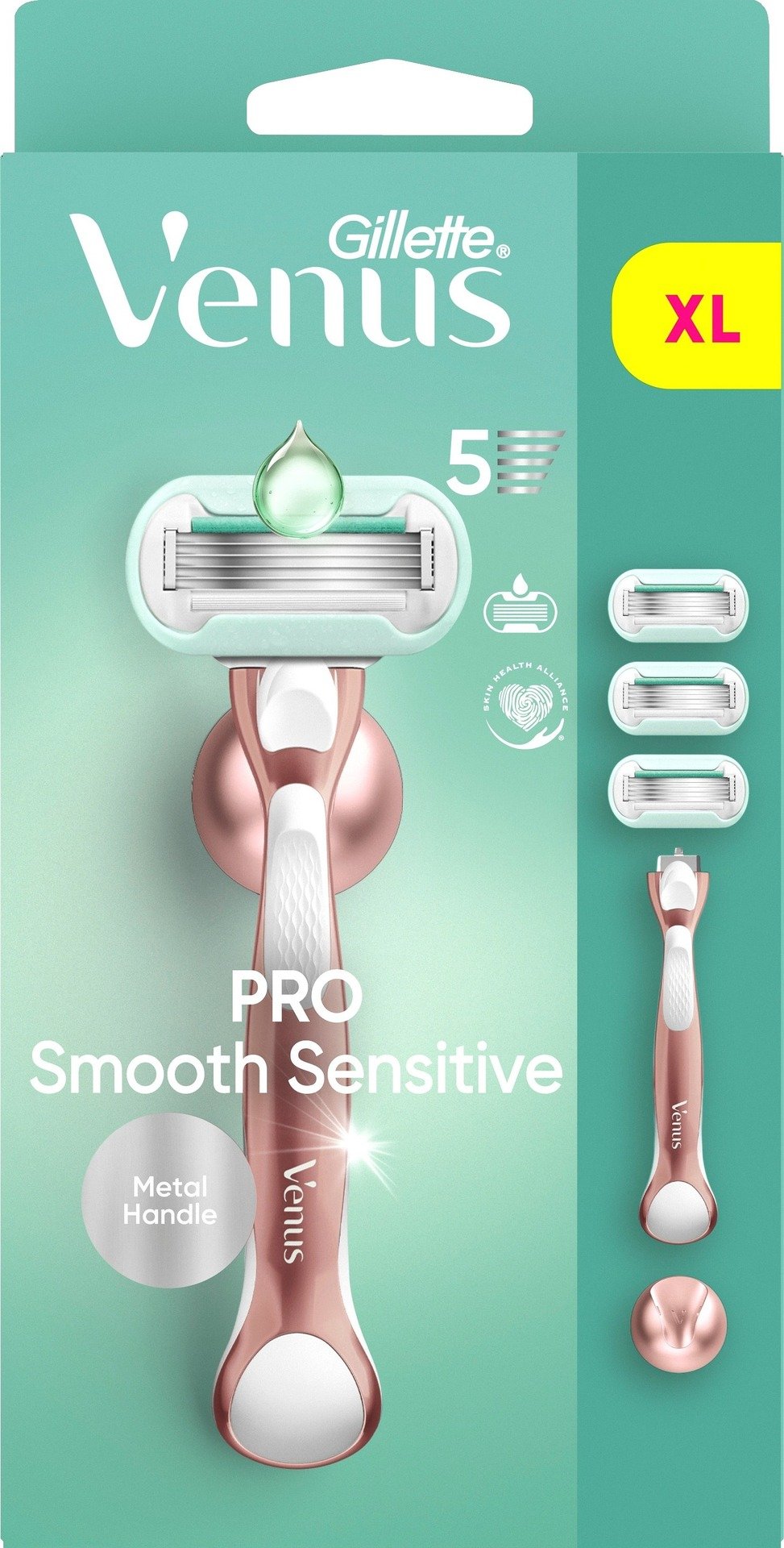 Gillette Venus Pro Smooth Sensitive Rakhyvel & 3 st Rakblad Samt Duschhållare