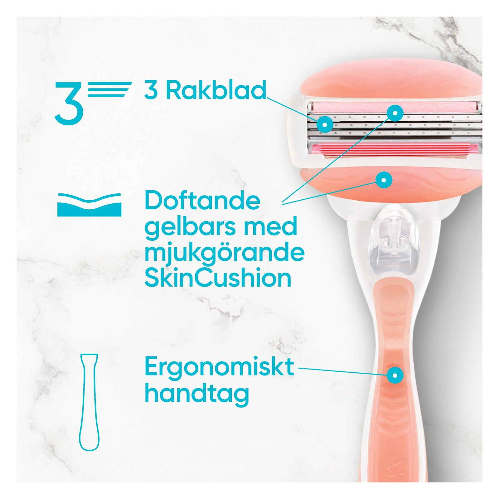 Gillette Venus ComfortGlide Spa Breeze Rakblad 4 st