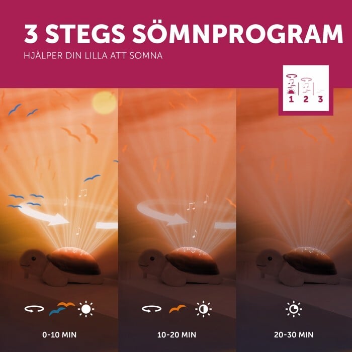 Tim the Turtle Speldosa/Nattlampa