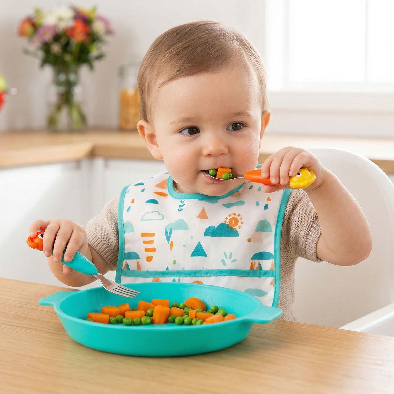 Playgro Stainless Steel Cutlery Set 12 mån+