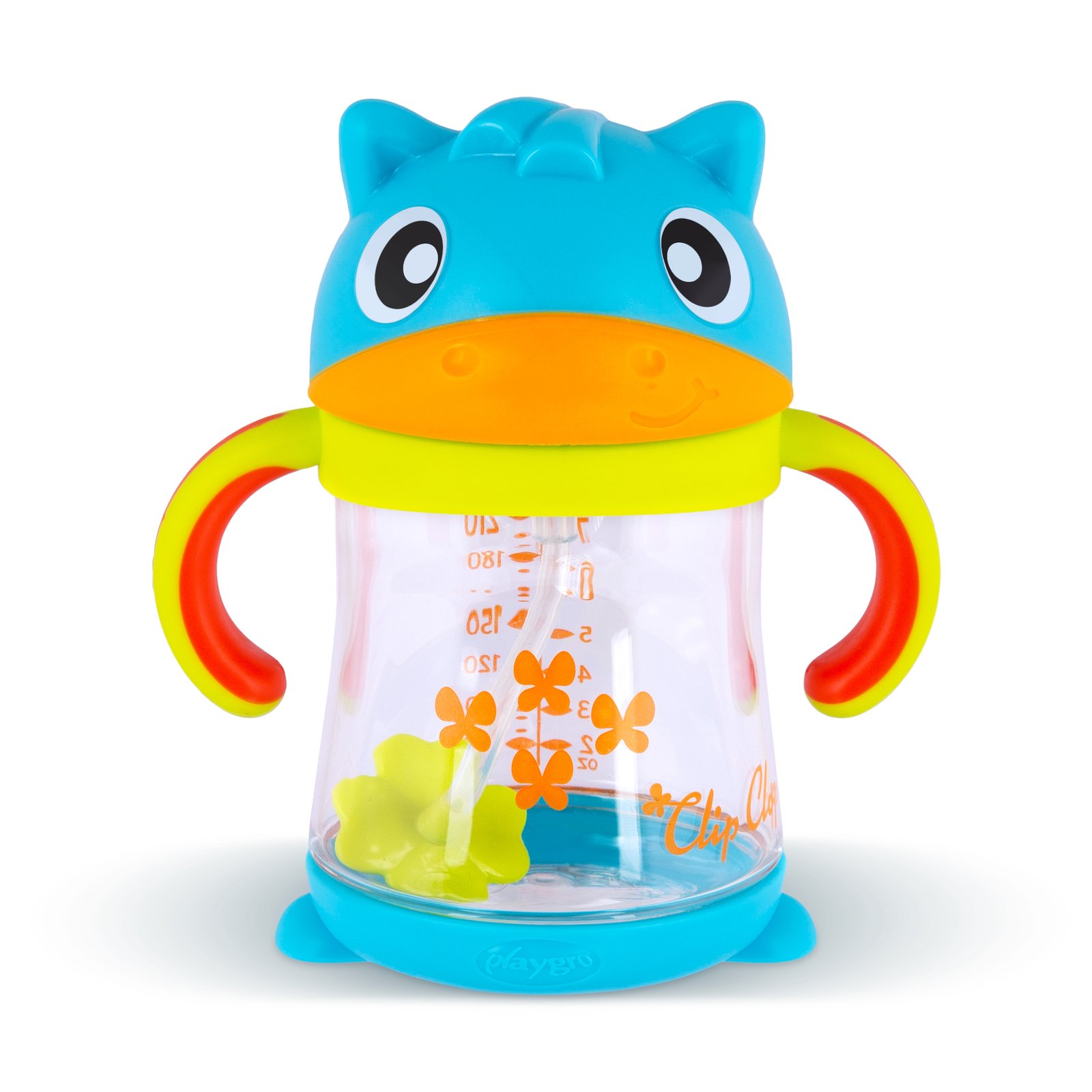 Playgro Clip Clop Weighted Straw Sippy Cup 240 ml 6 mån+