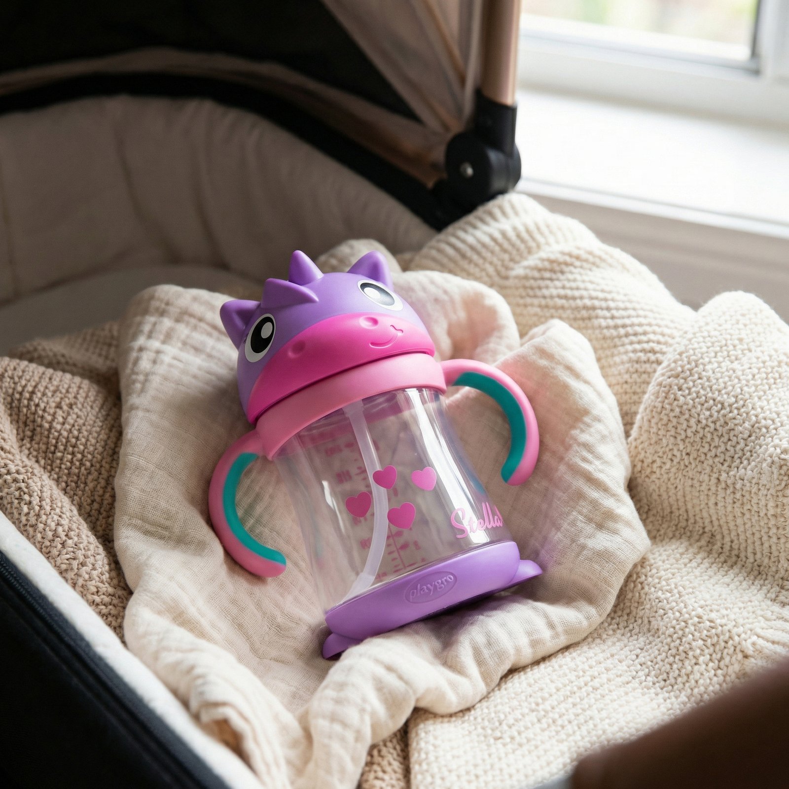 Playgro Stella Weighted Straw Sippy Cup 240 ml 6 mån+