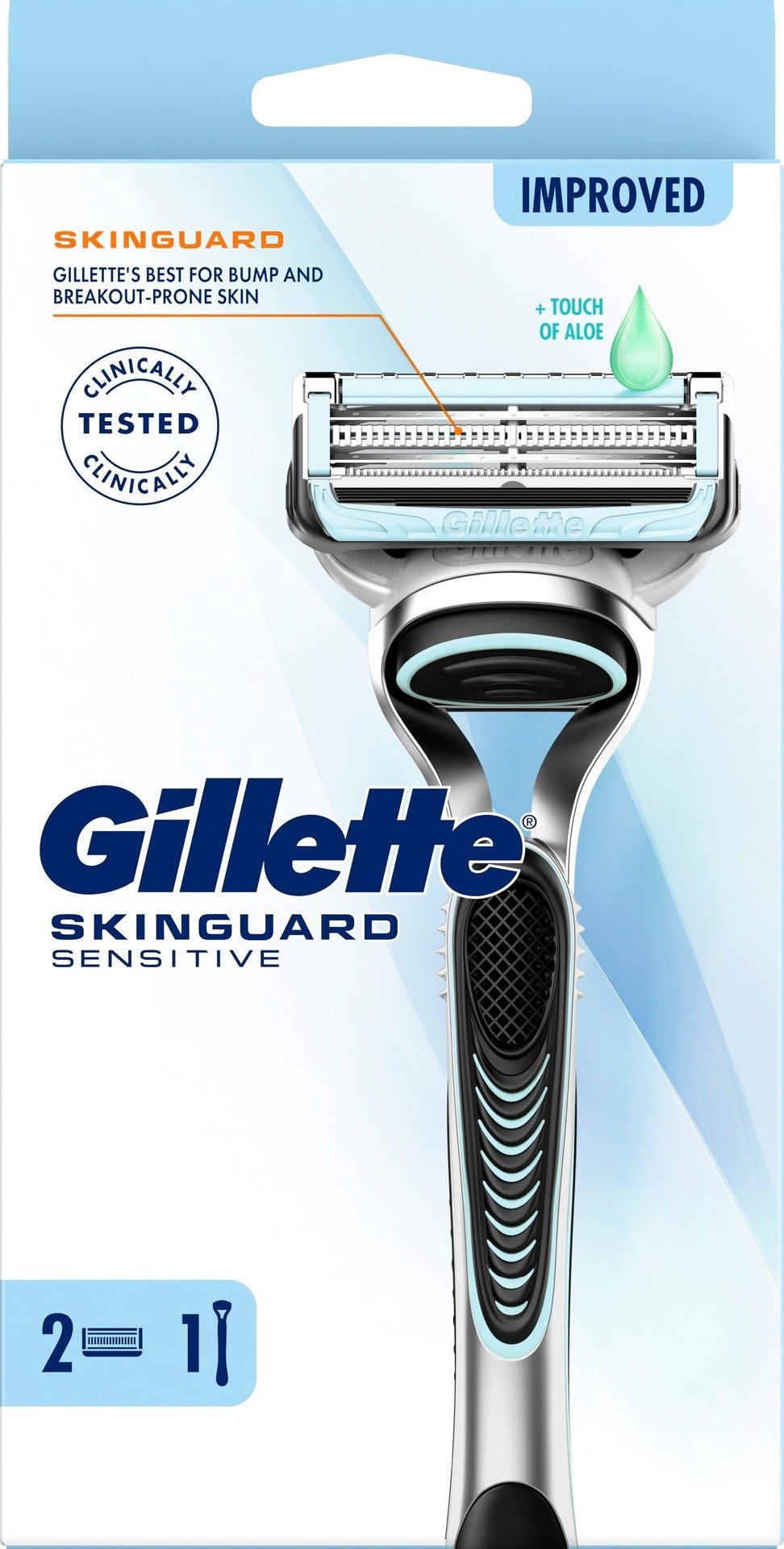 Gillette SkinGuard Sensitive Rakhyvel för män 1 Rakhyvel & 2 rakblad