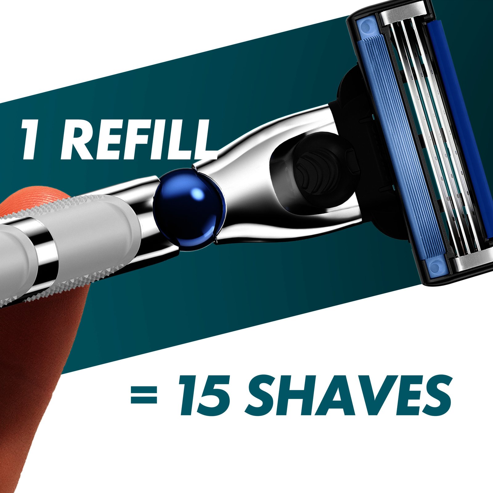 Gillette Mach3 Turbo rakblad för män, 16 st