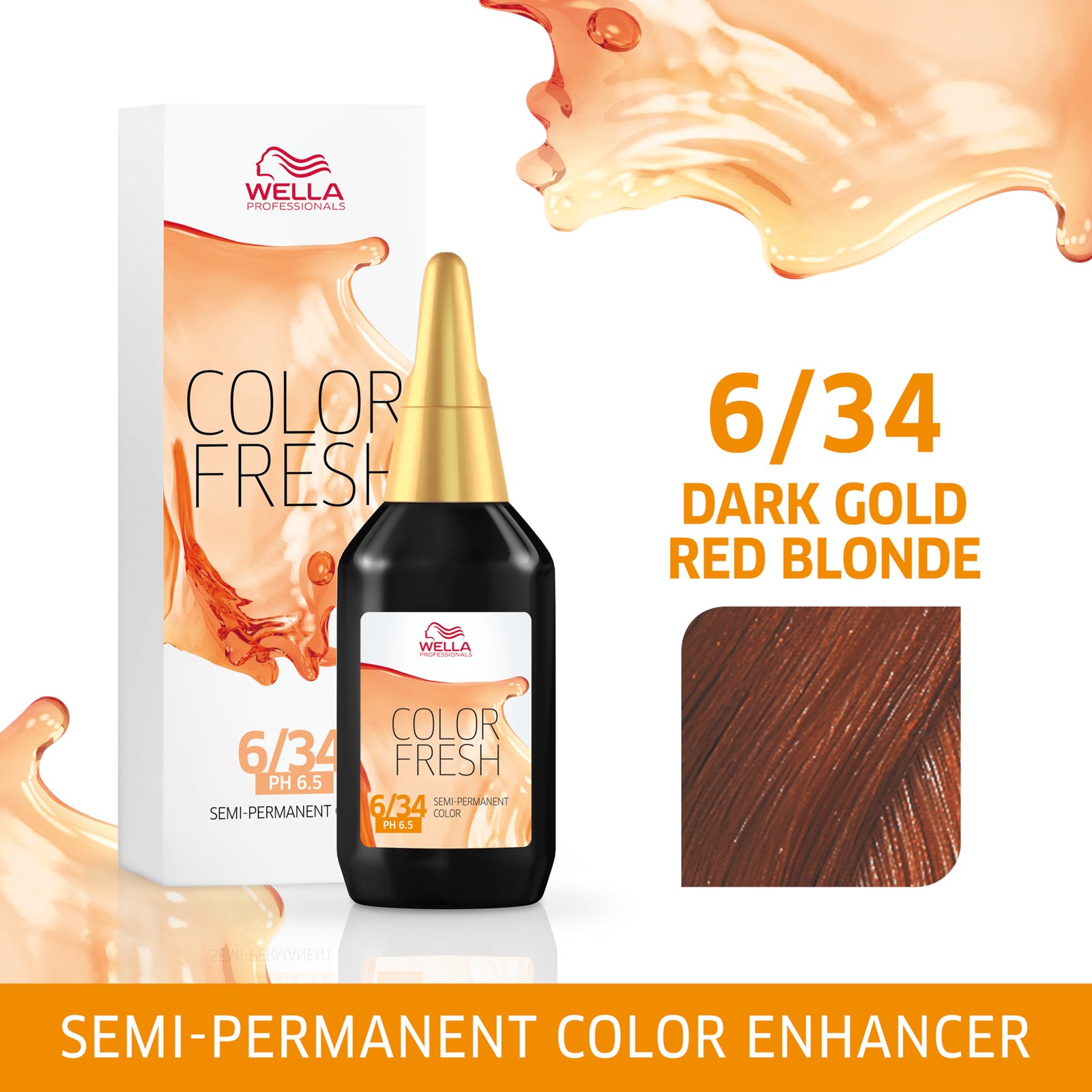 Wella Professionals Color Fresh 6/34 Dark Gold Red Blonde 75 ml