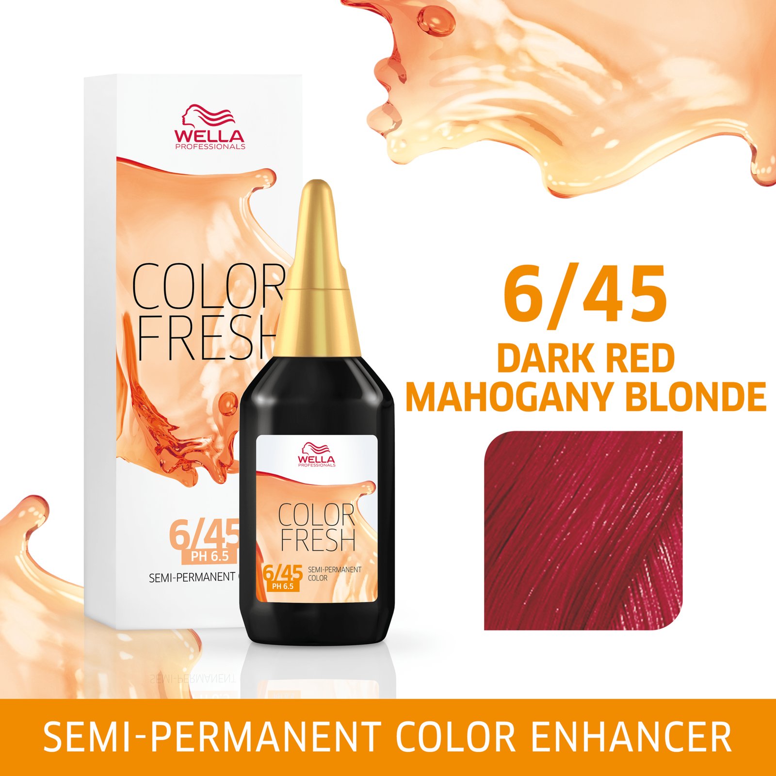 Wella Professionals   Color Fresh 6/45 Dark Red Mahogany Blonde 75 ml