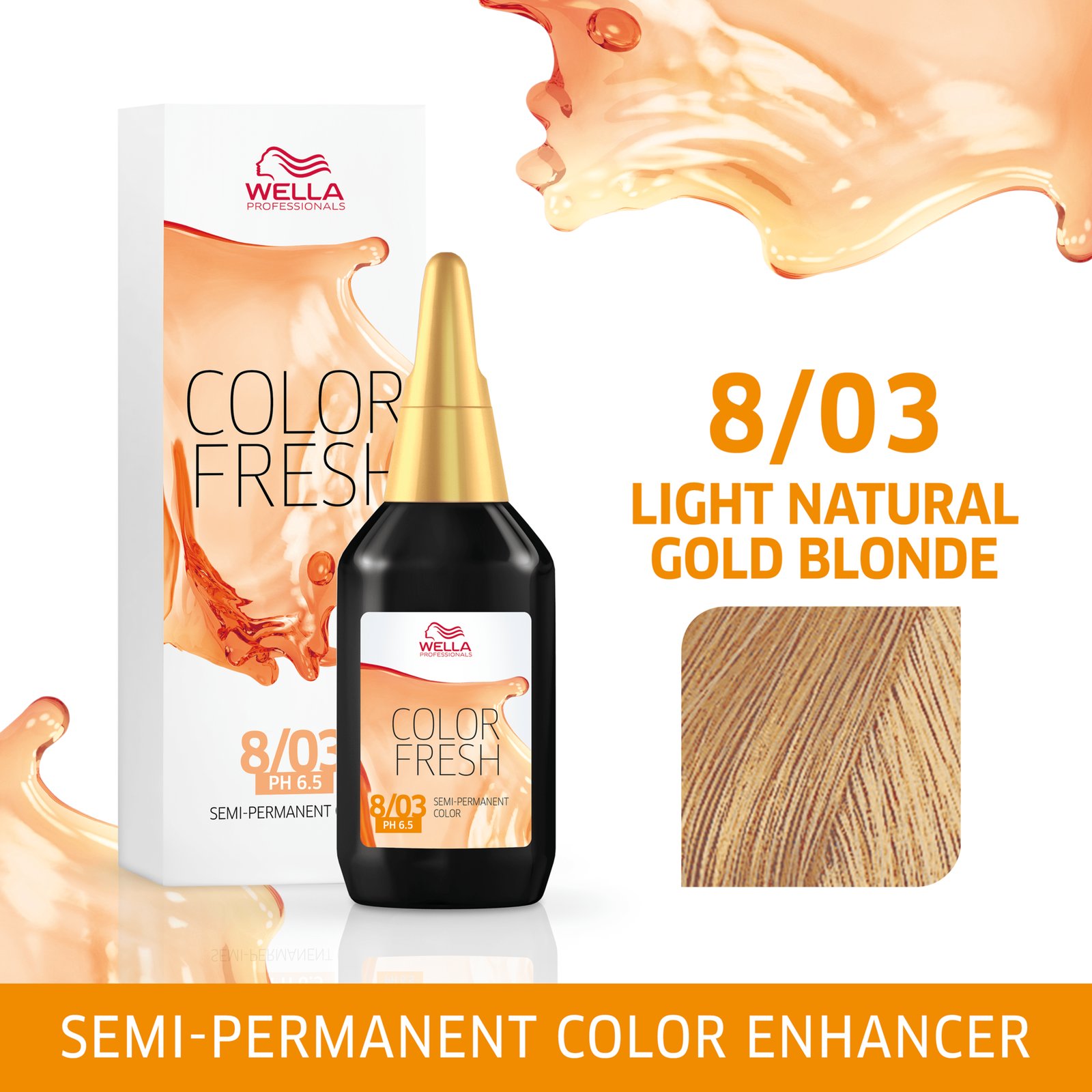 Wella Professionals Color Fresh 8/03 Light Natural Gold Blonde  75 ml