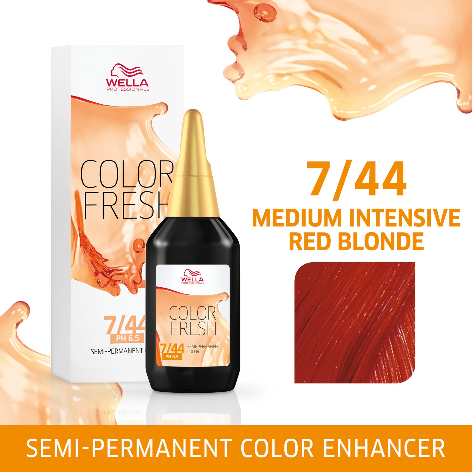 Wella Professionals   Color Fresh 7/44 Medium Intensive Red Blonde 75 ml