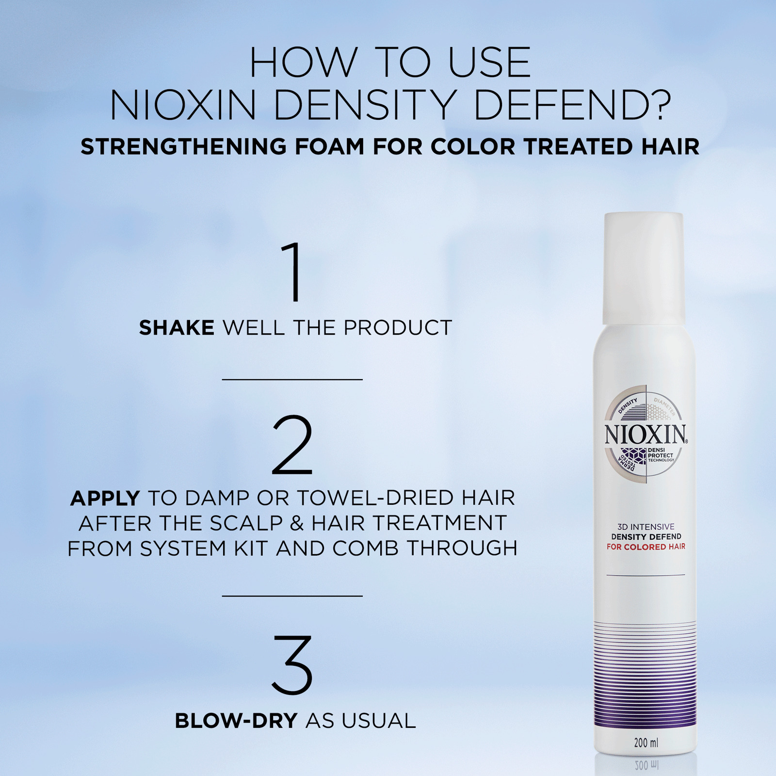 NIOXIN 3D Intensive Density Defend För Färgat Hår 200 ml