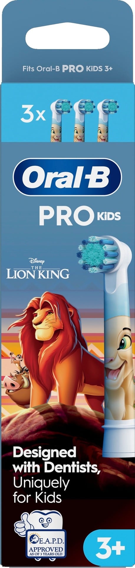 Oral-B Pro Kids Tandborsthuvuden, Disney Lejonkungen, 3 st