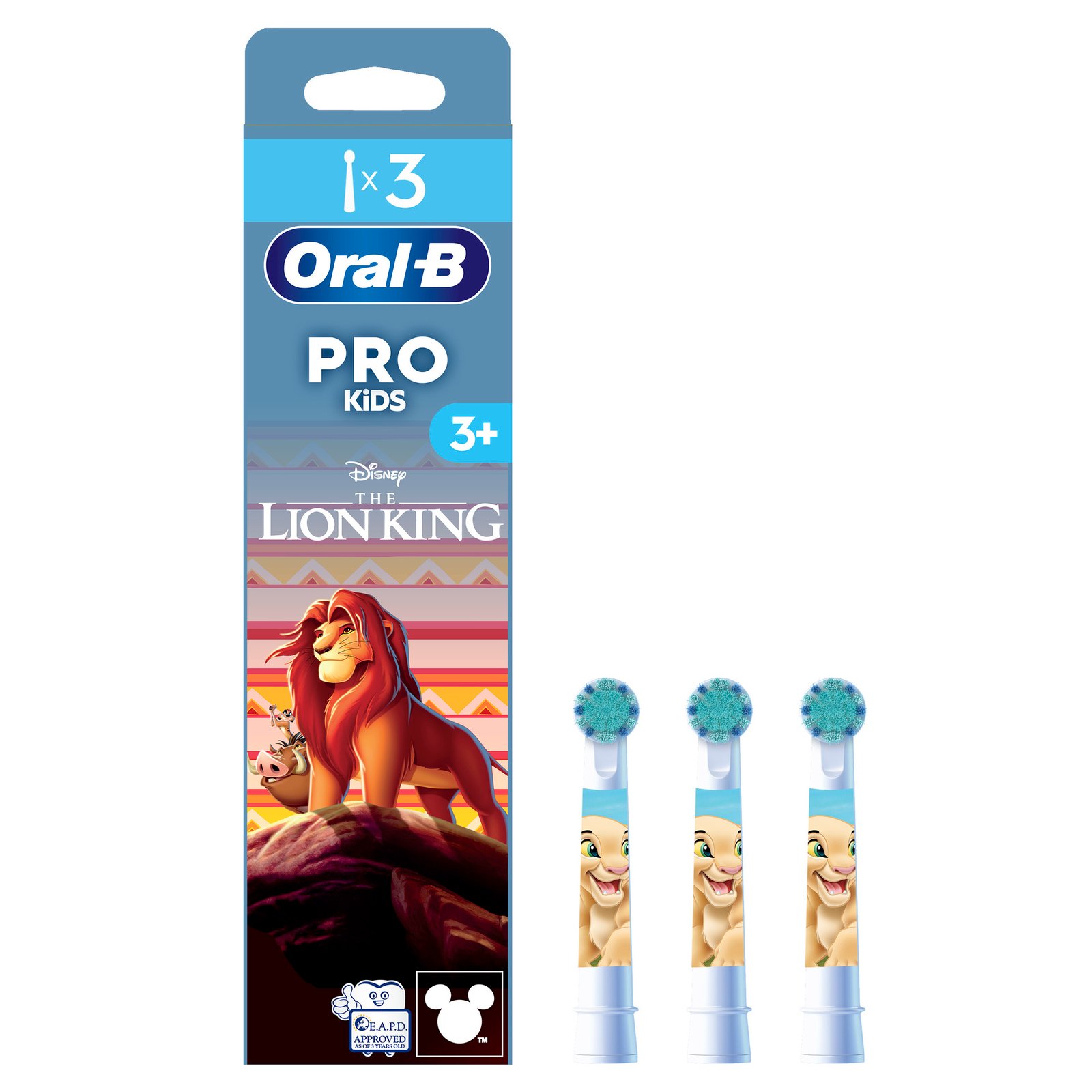 Oral-B Pro Kids Tandborsthuvuden, Disney Lejonkungen, 3 st