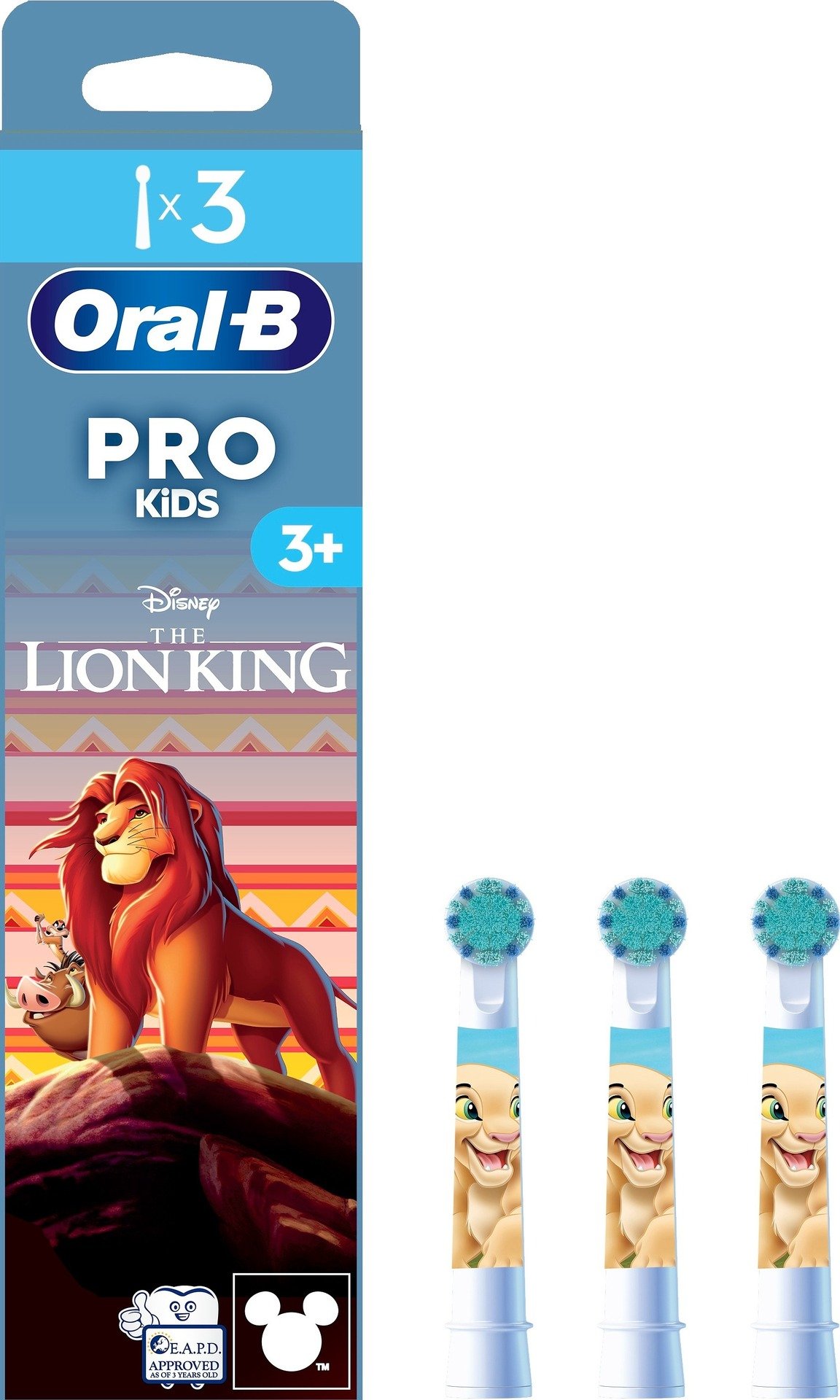 Oral-B Pro Kids Tandborsthuvuden, Disney Lejonkungen, 3 st