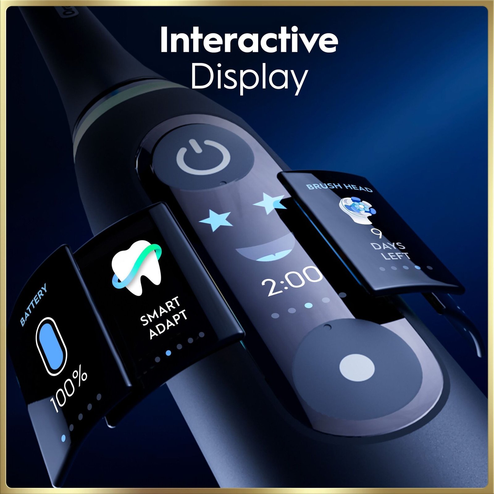 Oral-B iO9 Eltandborste Svart 2 Tandborsthuvuden, Resefodral med laddare & Hållare till borsthuvud