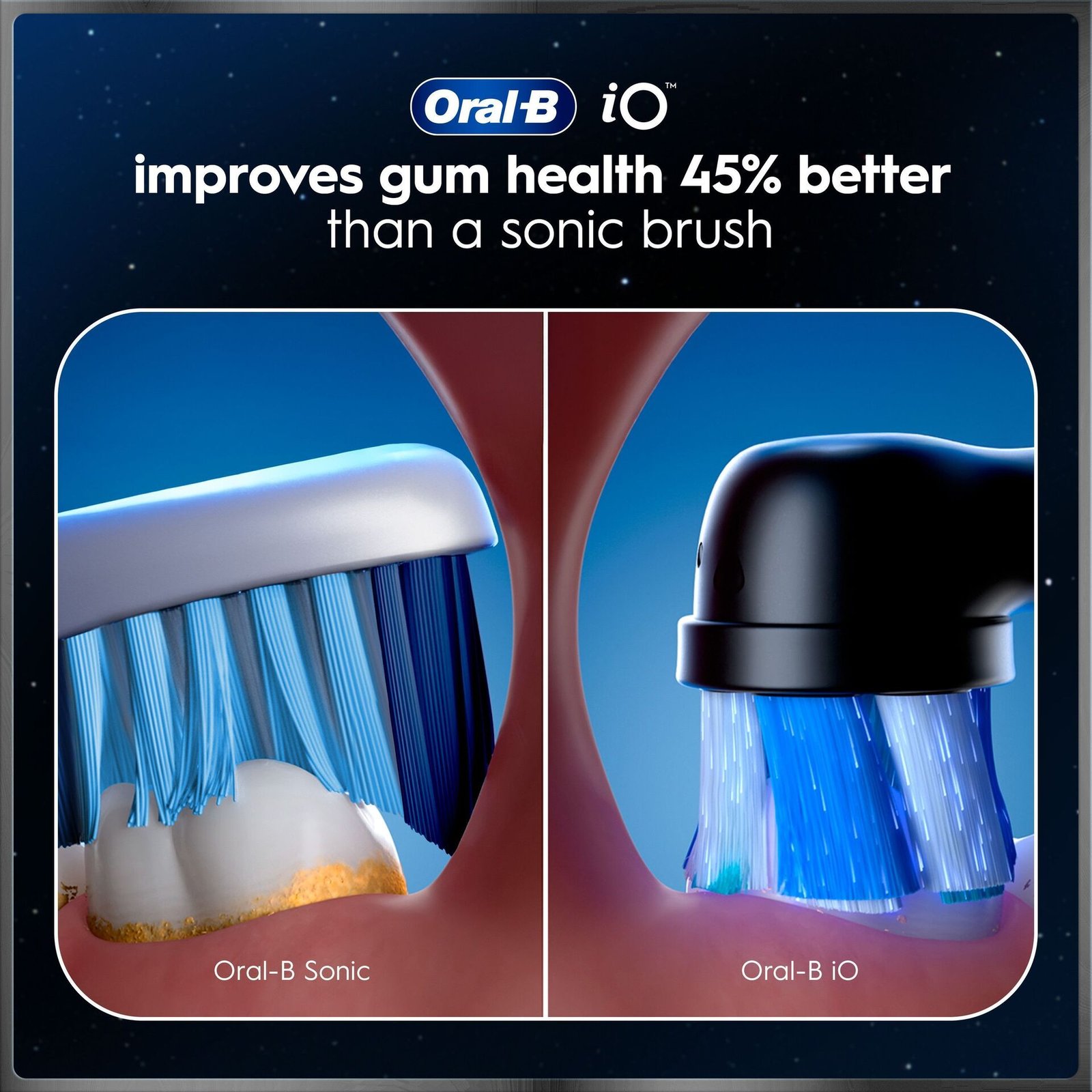 Oral-B iO10 Eltandborste Svart 1 Tandborsthuvud, Resefodral med laddare & Hållare till borsthuvud