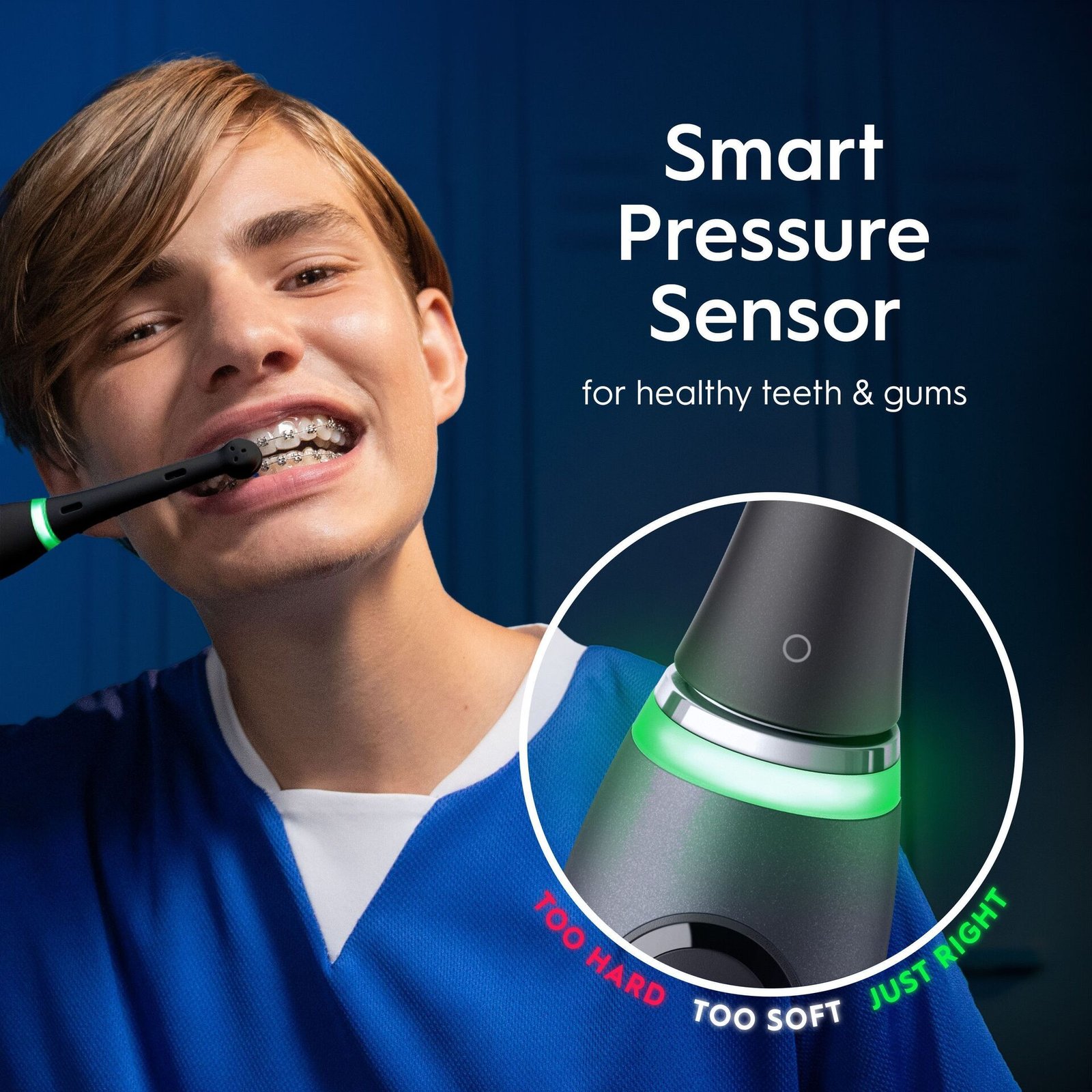 Oral-B iO 9 Svart Eltandborste Holiday Giftset 3 tandborsthuvuden, 1 laddningsbart resefodral