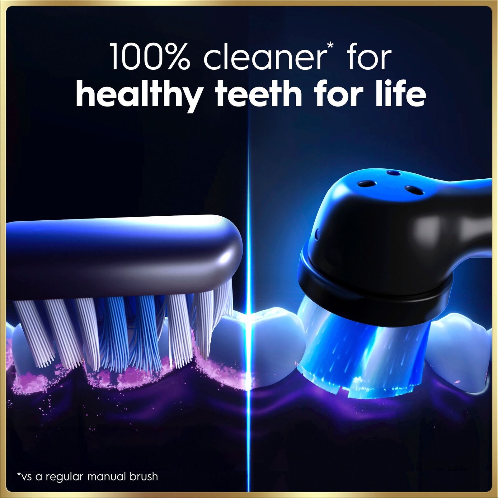 Oral-B iO9 Eltandborste Blå 2 Tandborsthuvuden, Resefodral med laddare & Hållare till borsthuvud