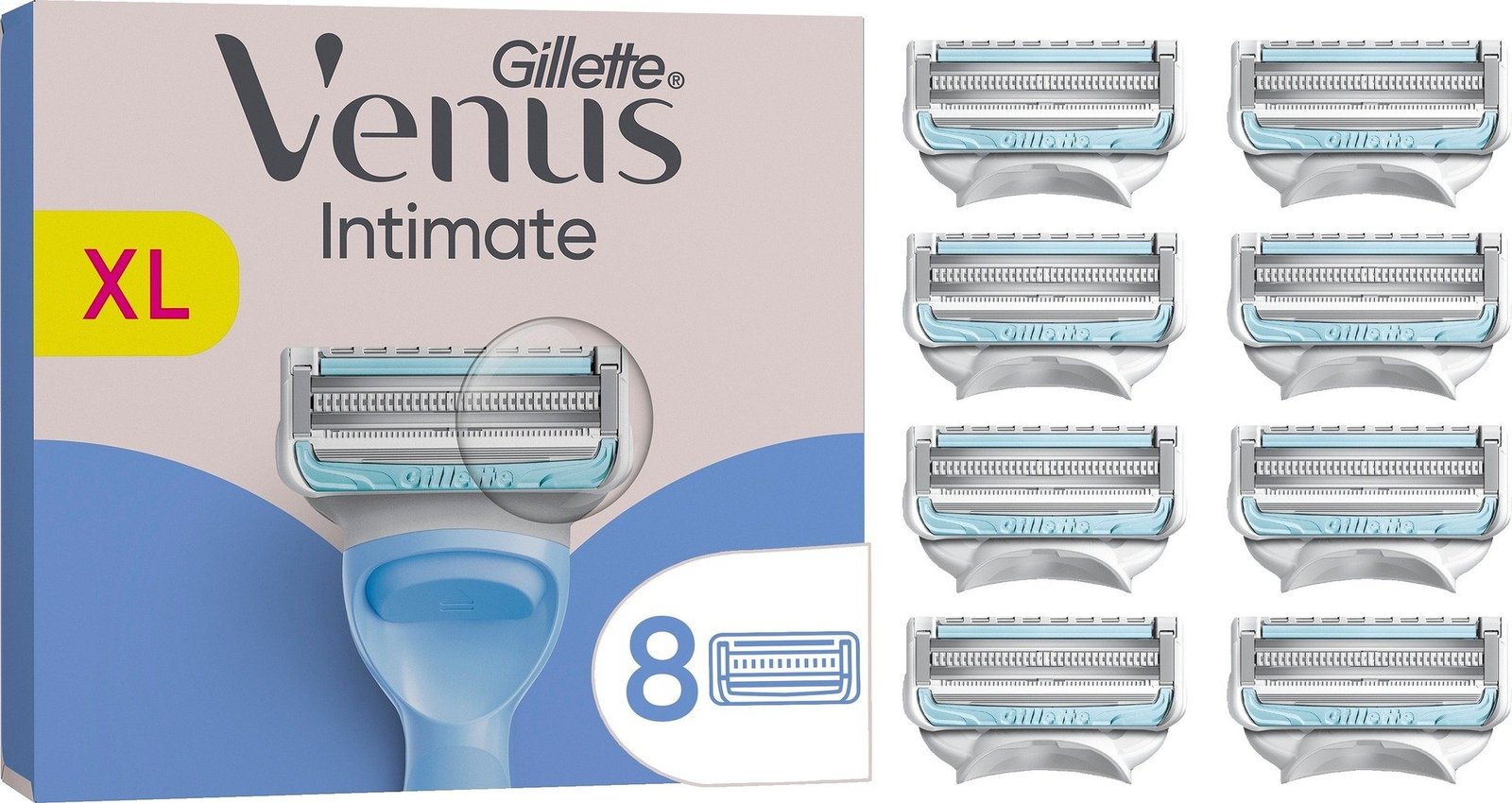 Gillette Venus Intimate Rakblad för Intimområdet 8 st