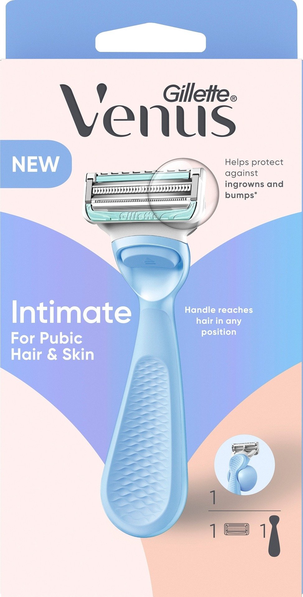 Gillette Venus Intimate Rakhyvel för Intimområdet Med Duschhållare